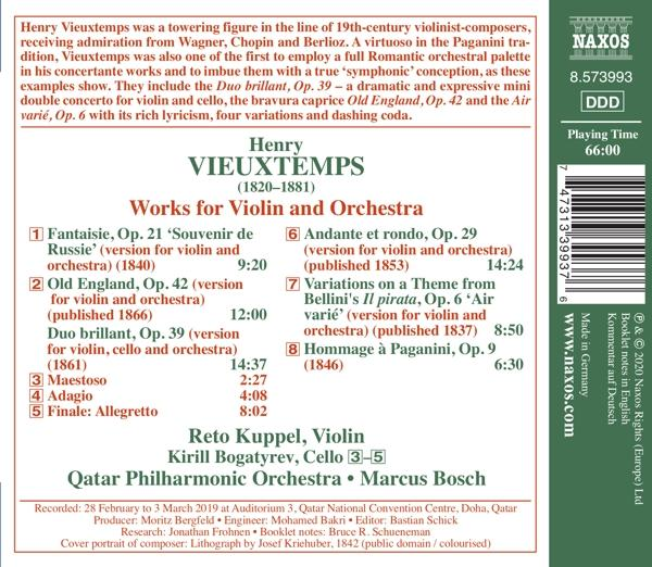 Ein CD-Cover mit Text, einer Liste von Musikstücken und Informationen.