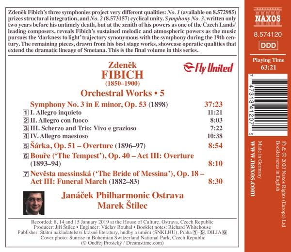 Janacek Philharmonic Ostrava, Stilec Marek - FIBICH: Orchestral Works 5  - (CD)