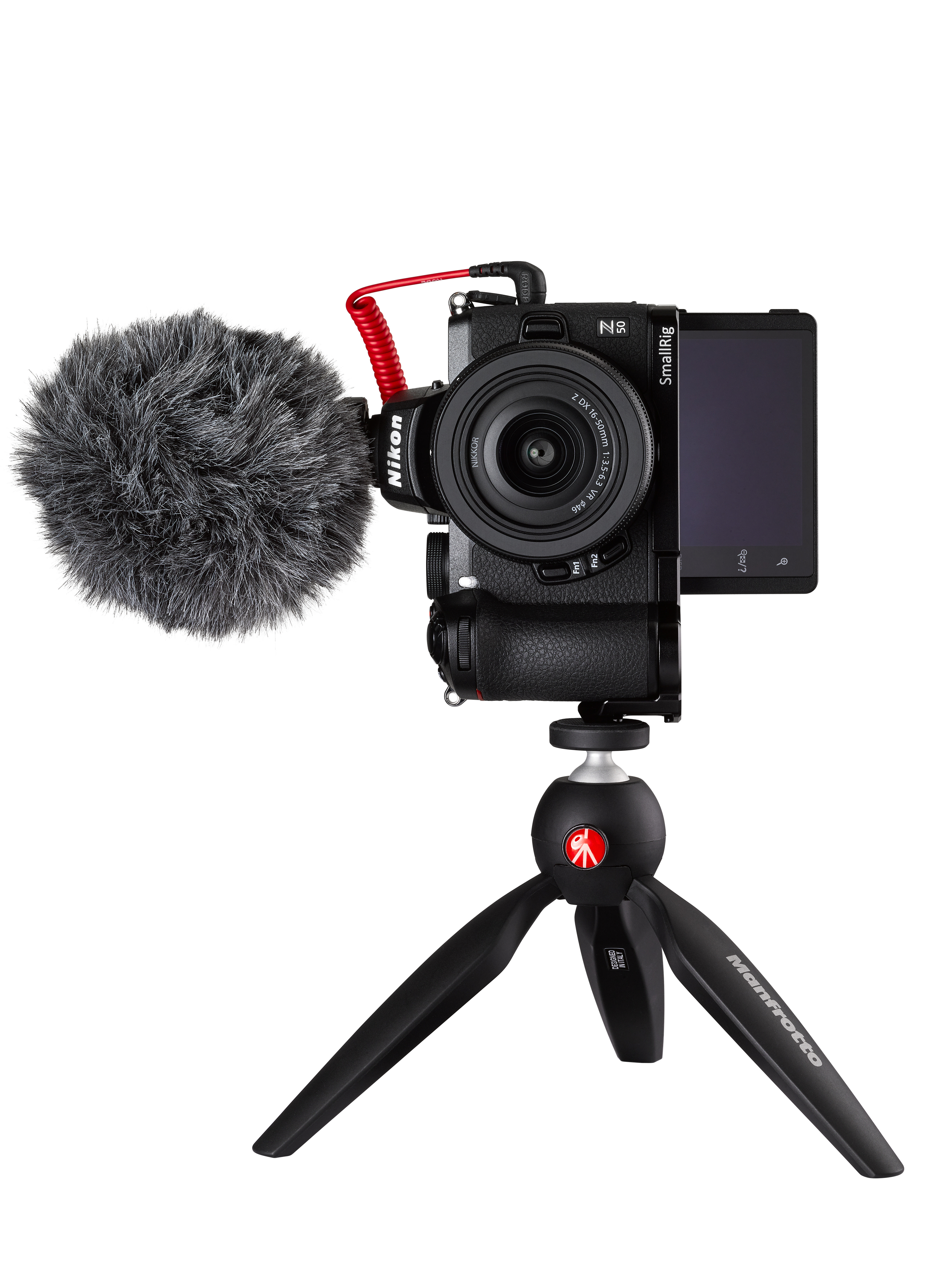 NIKON Z 50 Vlogger Kit Systemkamera mit Objektiv 16-50 mm, 8 cm Display Touchscreen, WLAN