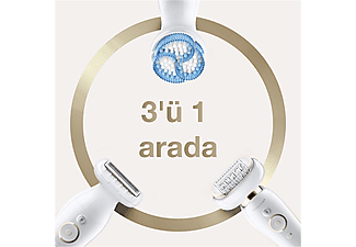 BRAUN SES9010 Silk Épil 9 Flex Senso Smart Islak & Kuru Epilatör Beyaz Gold_1