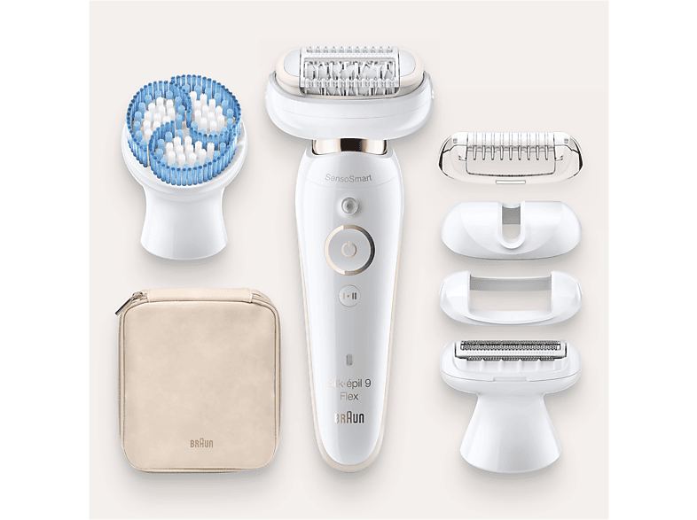 BRAUN SES9010 Silk Épil 9 Flex Senso Smart Islak & Kuru Epilatör Beyaz Gold_2