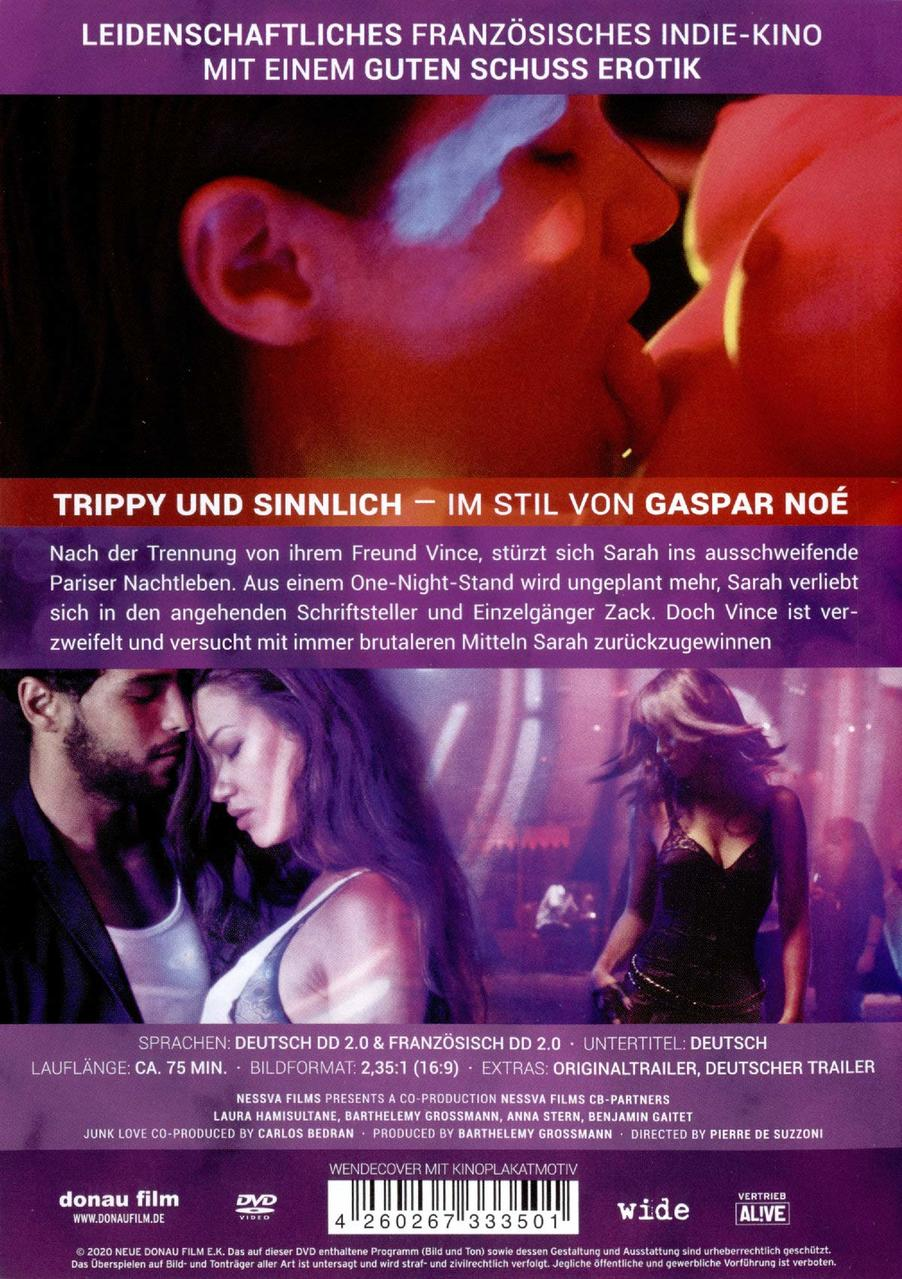 DVD-Cover mit einem sich küssenden Paar und Text auf Französisch.