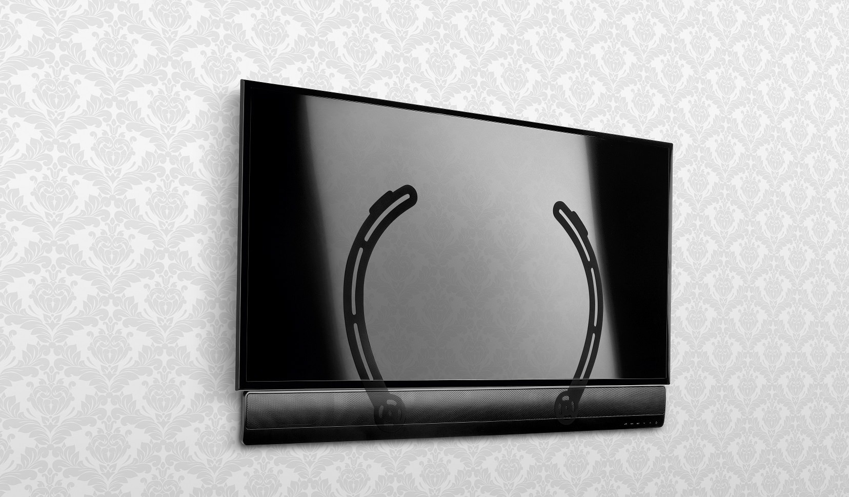 ONE FOR ALL WM 5211 - Support barre de son universelle (Noir)