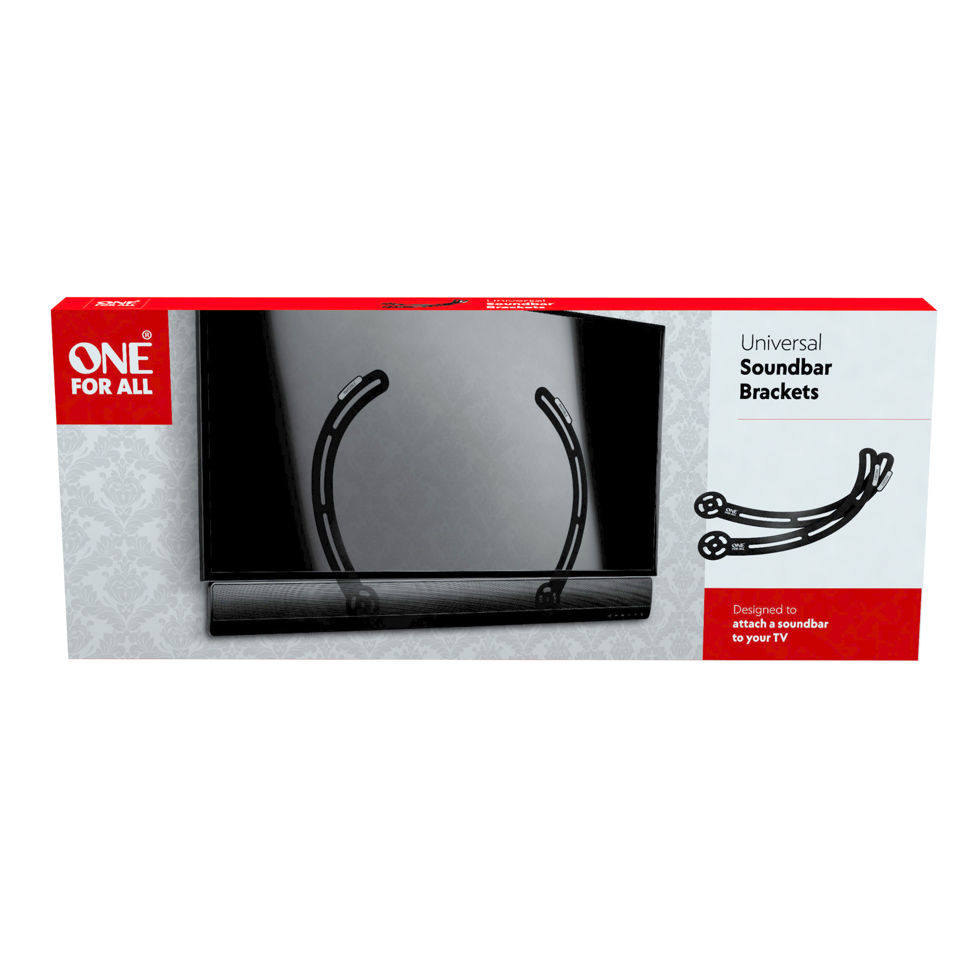 ONE FOR ALL WM 5211 - Support barre de son universelle (Noir)