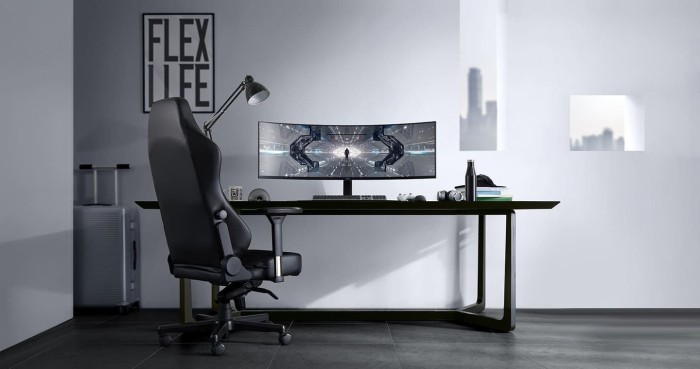 SAMSUNG Gaming Monitor Odyssey G9, 49 Zoll, DQHD, 240Hz, Curved, Weiß (LC49G95TSSUXEN) 49 Zoll Gaming Monitor, 1 ms Reaktionszeit, 600 cd/m², 240 Hz, Weiß