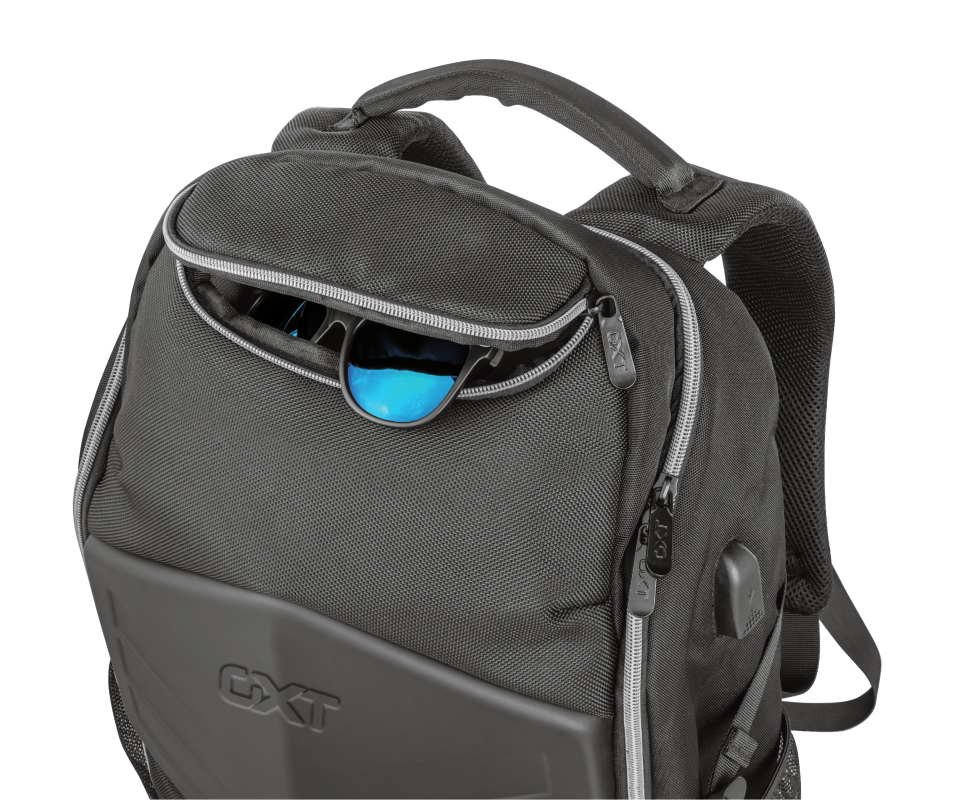 Mochila para portátil - Trust GXT 1255 Outlaw, Para portátil hasta 15.6", 20l, Poliéster, Negro