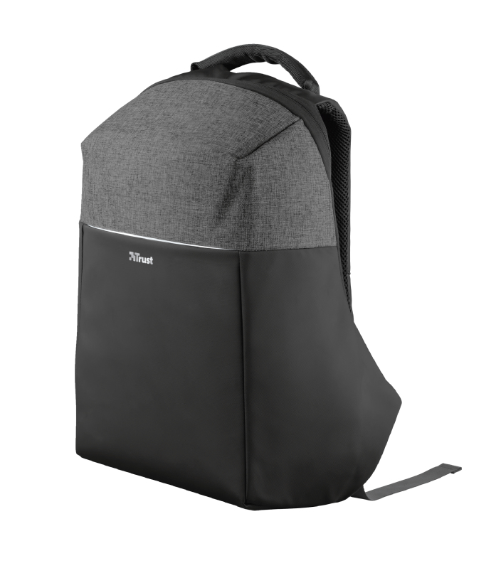 Mochila para portátil - Trust Nox Anti-theft, Antirrobo, Para Portátil hasta 15.6", 22 l, Poliéster, Negro