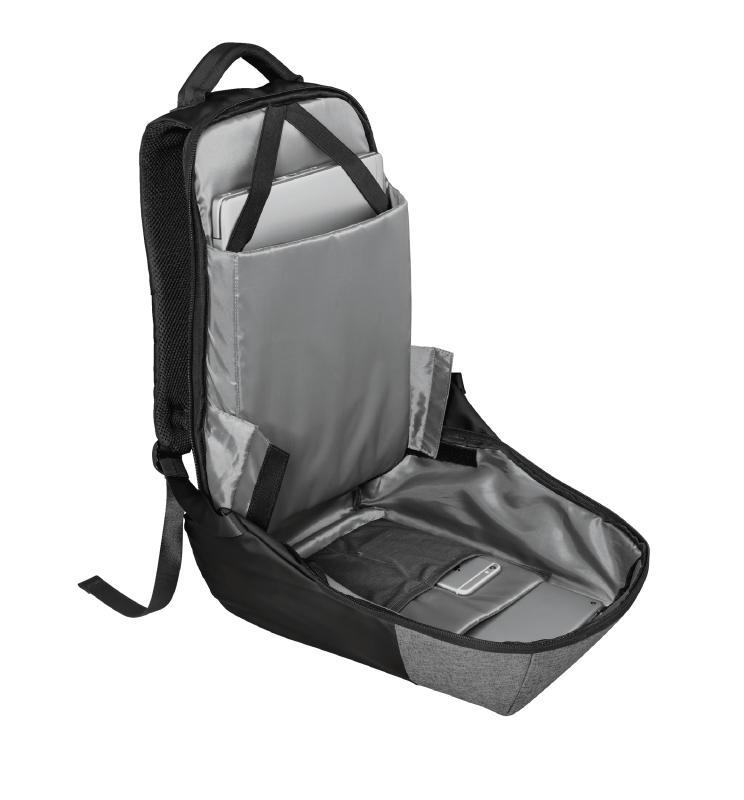 Mochila para portátil - Trust Nox Anti-theft, Antirrobo, Para Portátil hasta 15.6", 22 l, Poliéster, Negro