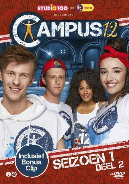 Campus 12 DVD cover. Four teens smiling. Text: Season 1, part 2. Includes bonus clip.