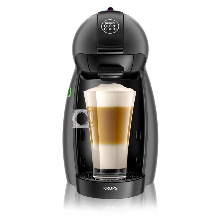 Cafetera de cápsulas - Krups Piccolo KP-100-BSC Antracita, 15 bar, 0.6 l, 1.500 W, Antracita