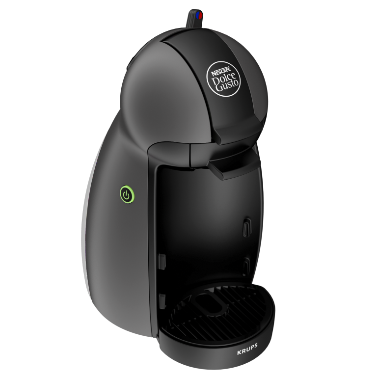 Cafetera de cápsulas - Krups Piccolo KP-100-BSC Antracita, 15 bar, 0.6 l, 1.500 W, Antracita