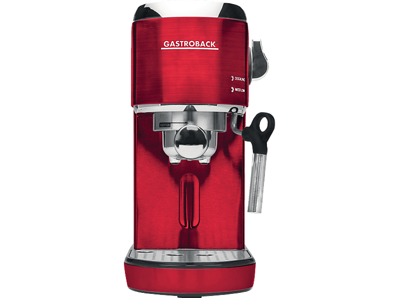 42719 Espressomaschine Espresso Piccolo Design Rot/Edelstahl GASTROBACK