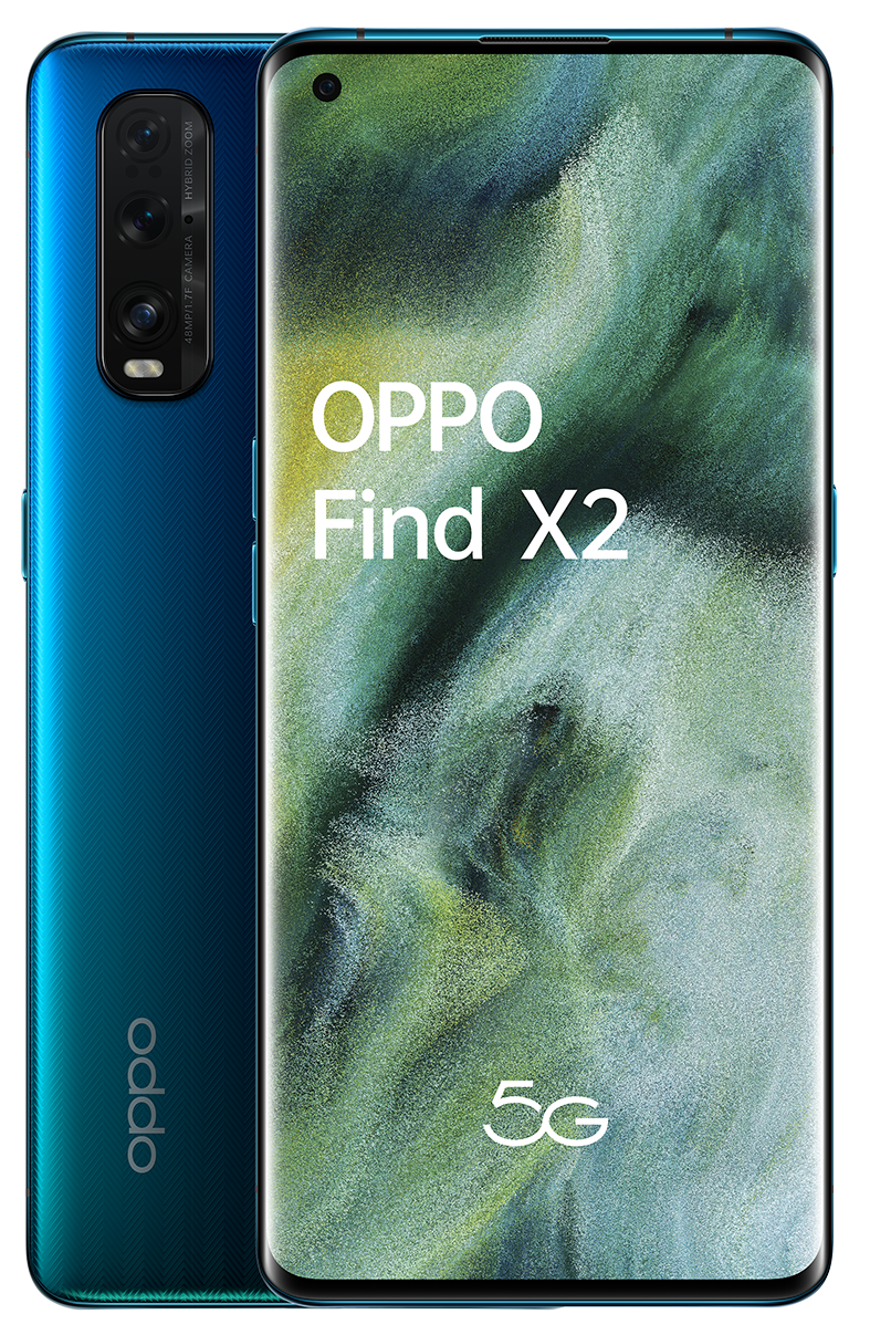 Móvil - OPPO Find X2, 256 GB, 12 GB, 6.7" 3K QHD+, Qualcomm Snapdragon 865, 5G, 4200 mAh, Android, Azul