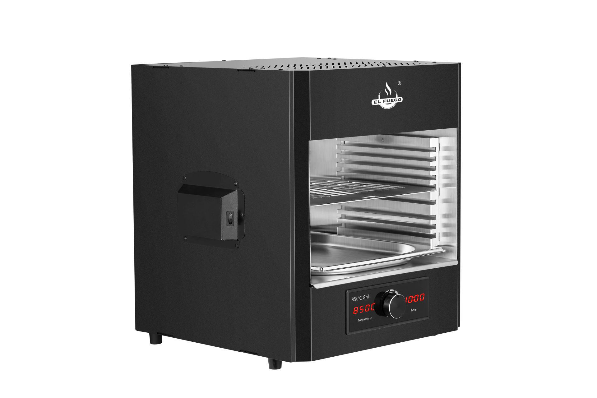 EL FUEGO AY4222 Steakgrill Texas Elektrogrill, Mattschwarz 