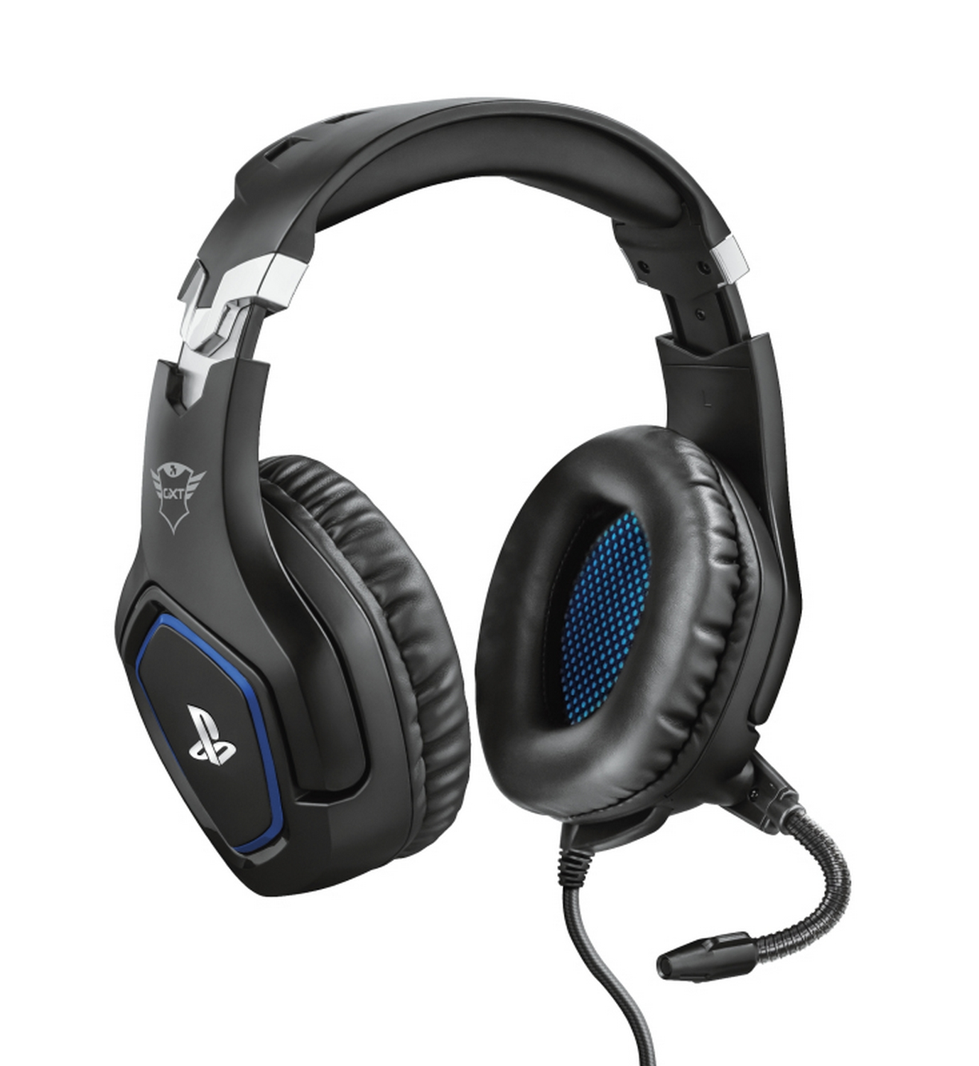 Trust Cascos Gaming ps4 y ps5 auriculares de gxt 488 forze licencia oficial para playstation plegable altavoces activos 50 mm cable trenzado 1.2 50mm 1.20 gxt488 ps4™