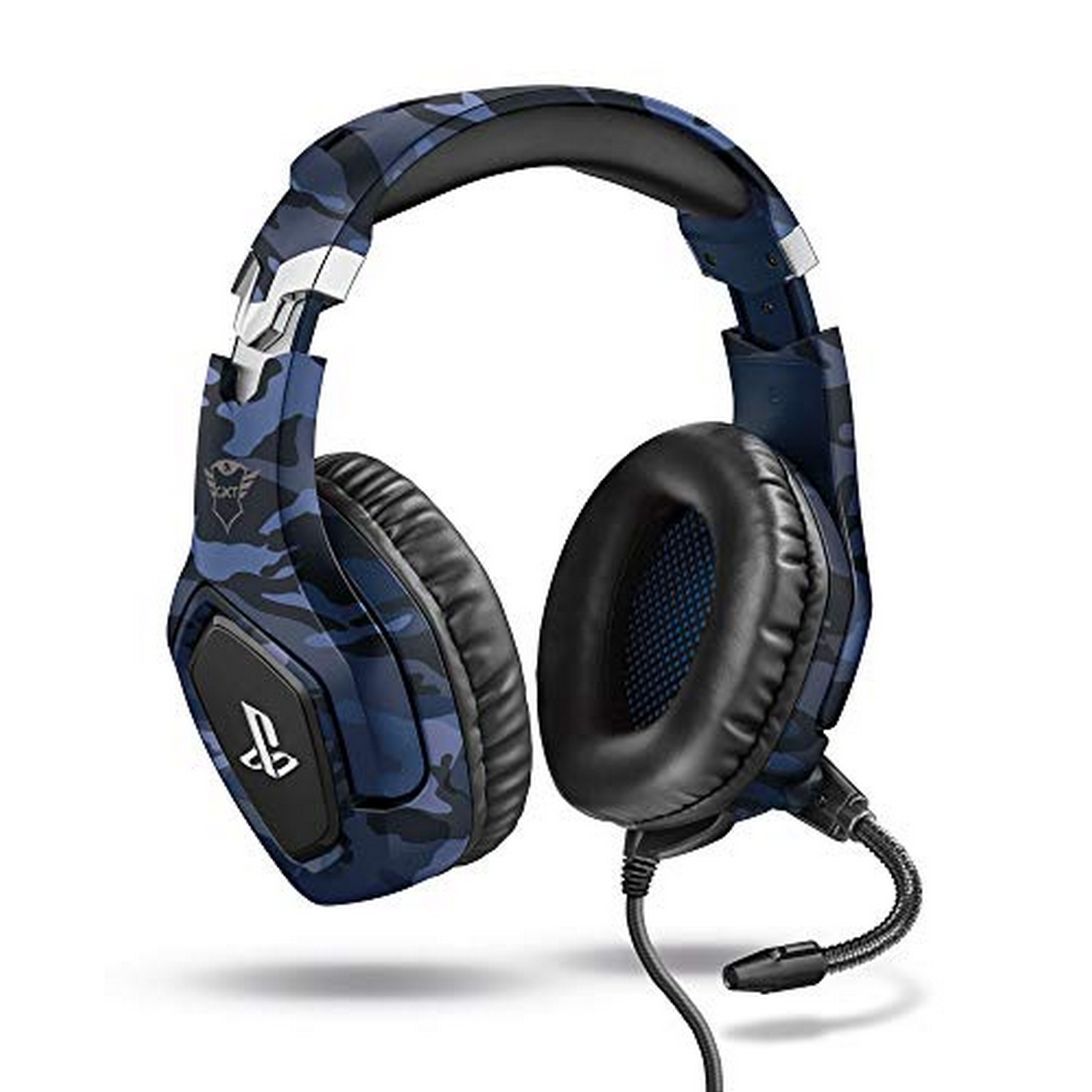 Auriculares Gxt 488 azul ps4 gaming trust para 488b gxt488 forzeb licencia oficial 50mm cable de 1.20 metros camuflaje cascos y ps5 playstation plegable 50 1.2