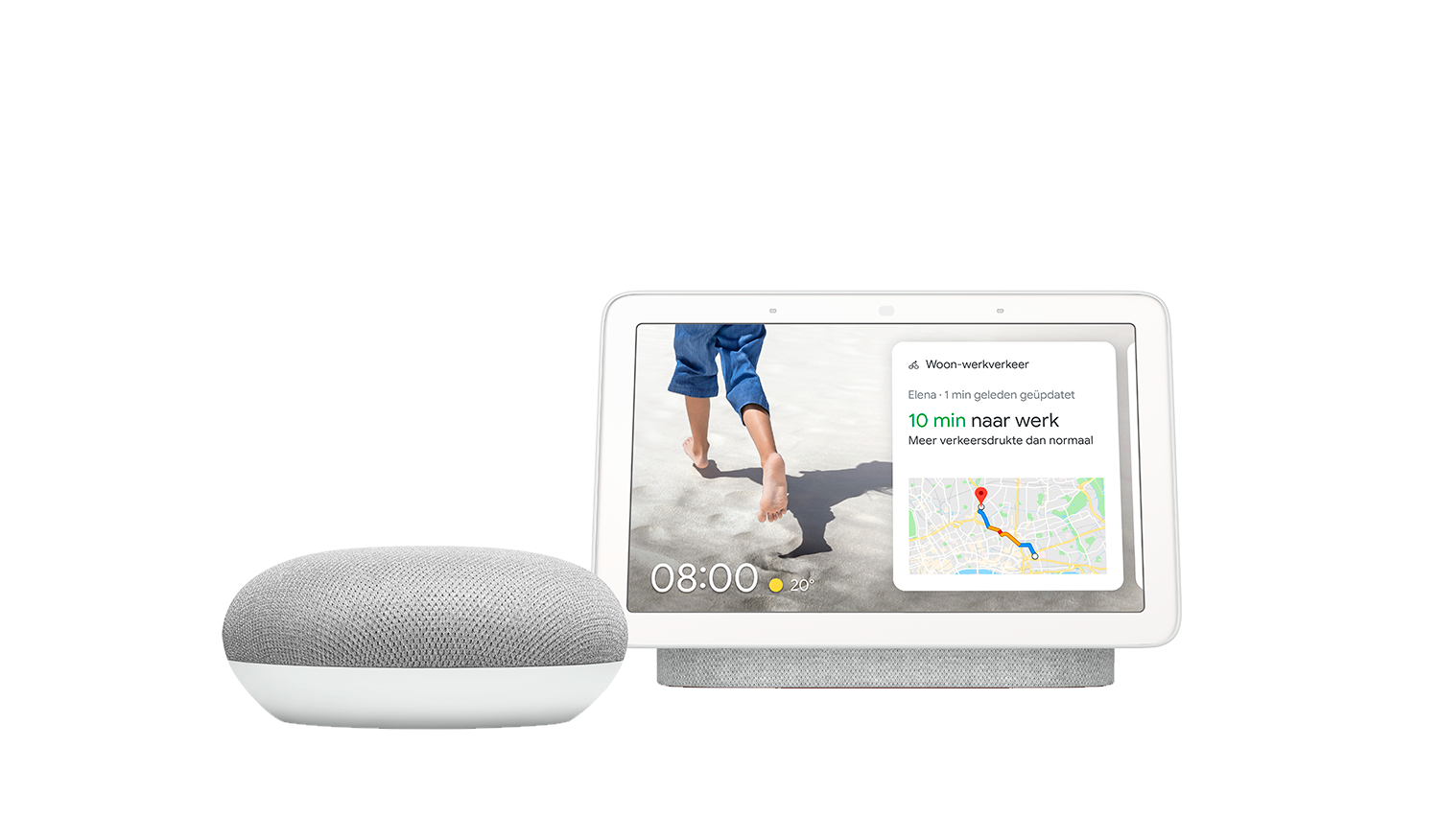GOOGLE NEST Hub + Nest Mini Chalk