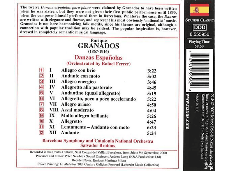 Thumbnail - Barcelona So, Salvador/barcelona So Brotons - Spanische Tänze (CD)