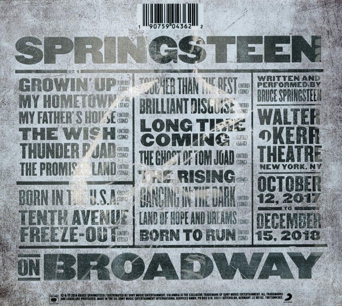 Bruce Springsteen - on Springsteen - (CD) Broadway