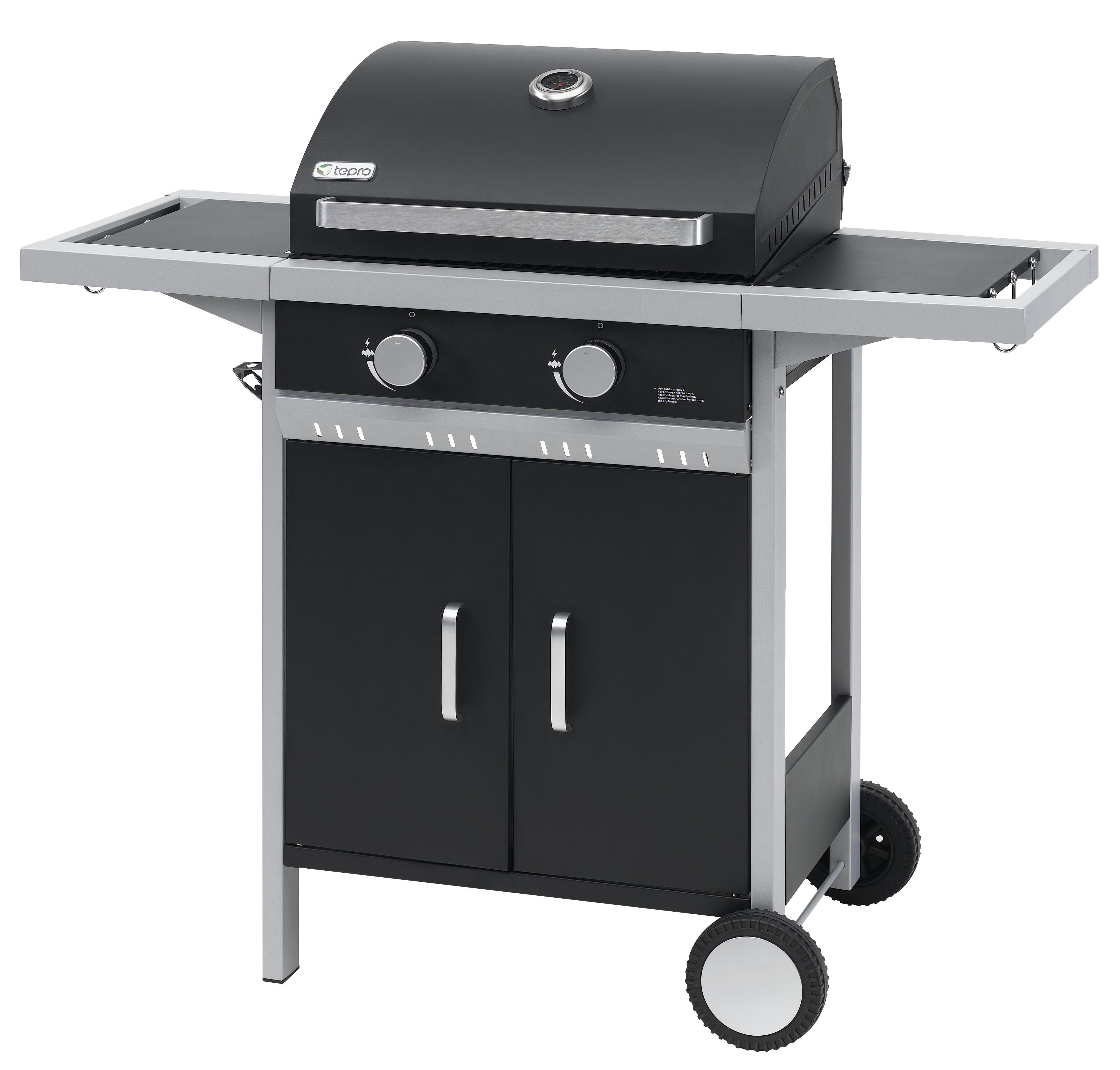 TEPRO 3161 Tiverton Gasgrill, Schwarz/Hellgrau (7000 Watt)