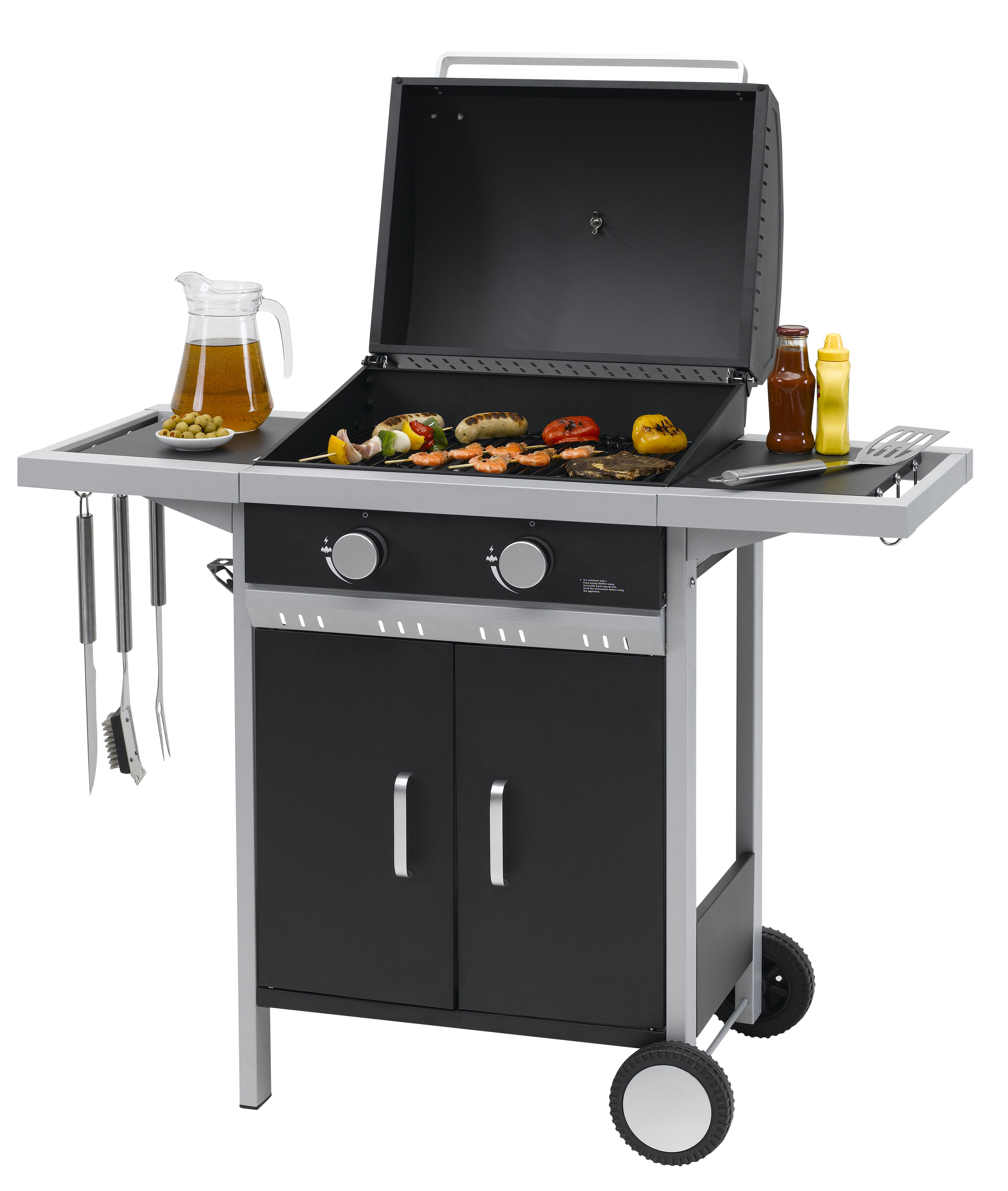 TEPRO 3161 Tiverton Gasgrill, Schwarz/Hellgrau (7000 Watt)