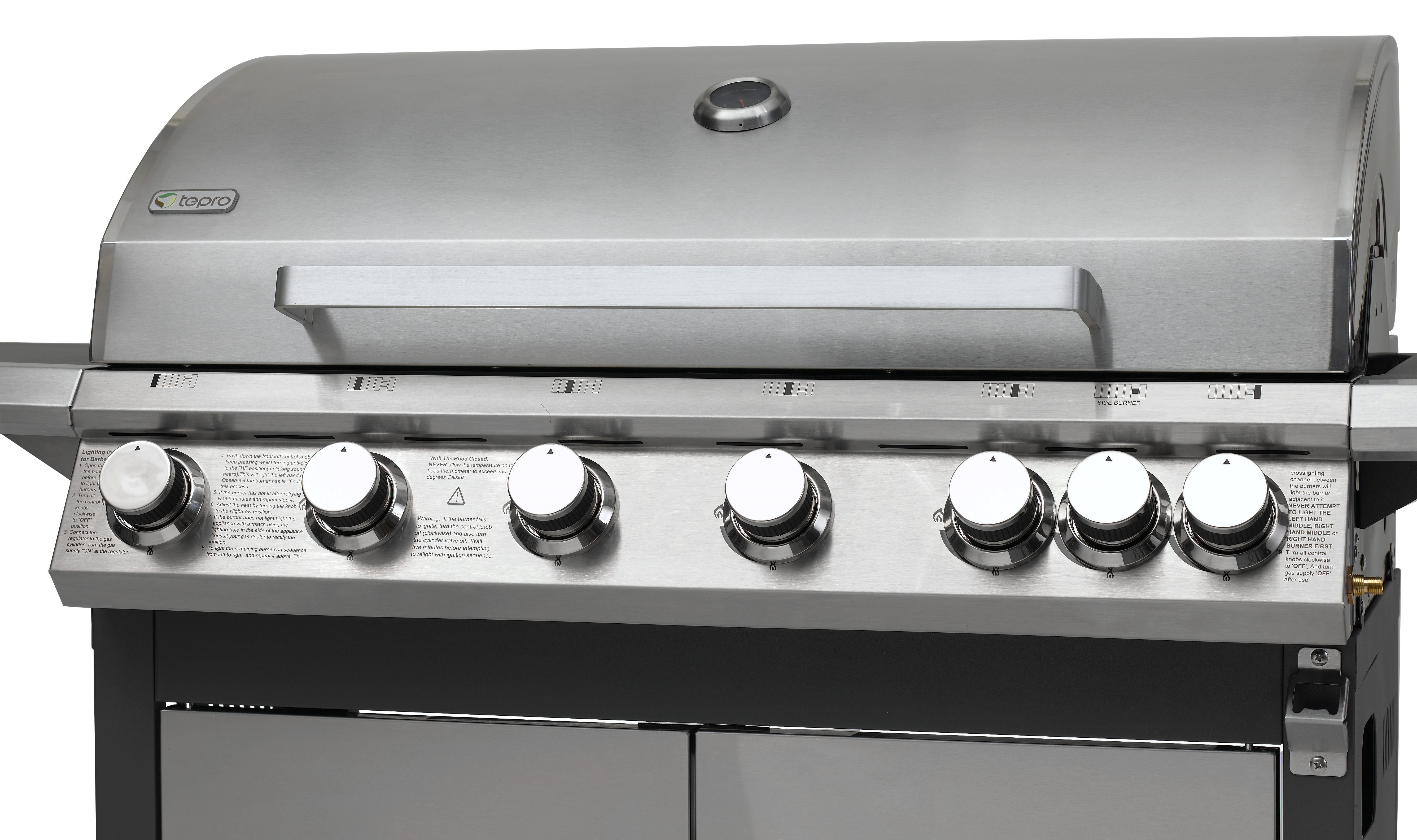 TEPRO 3177 Highview Gasgrill, Anthrazit/Edelstahl (22050 Watt)