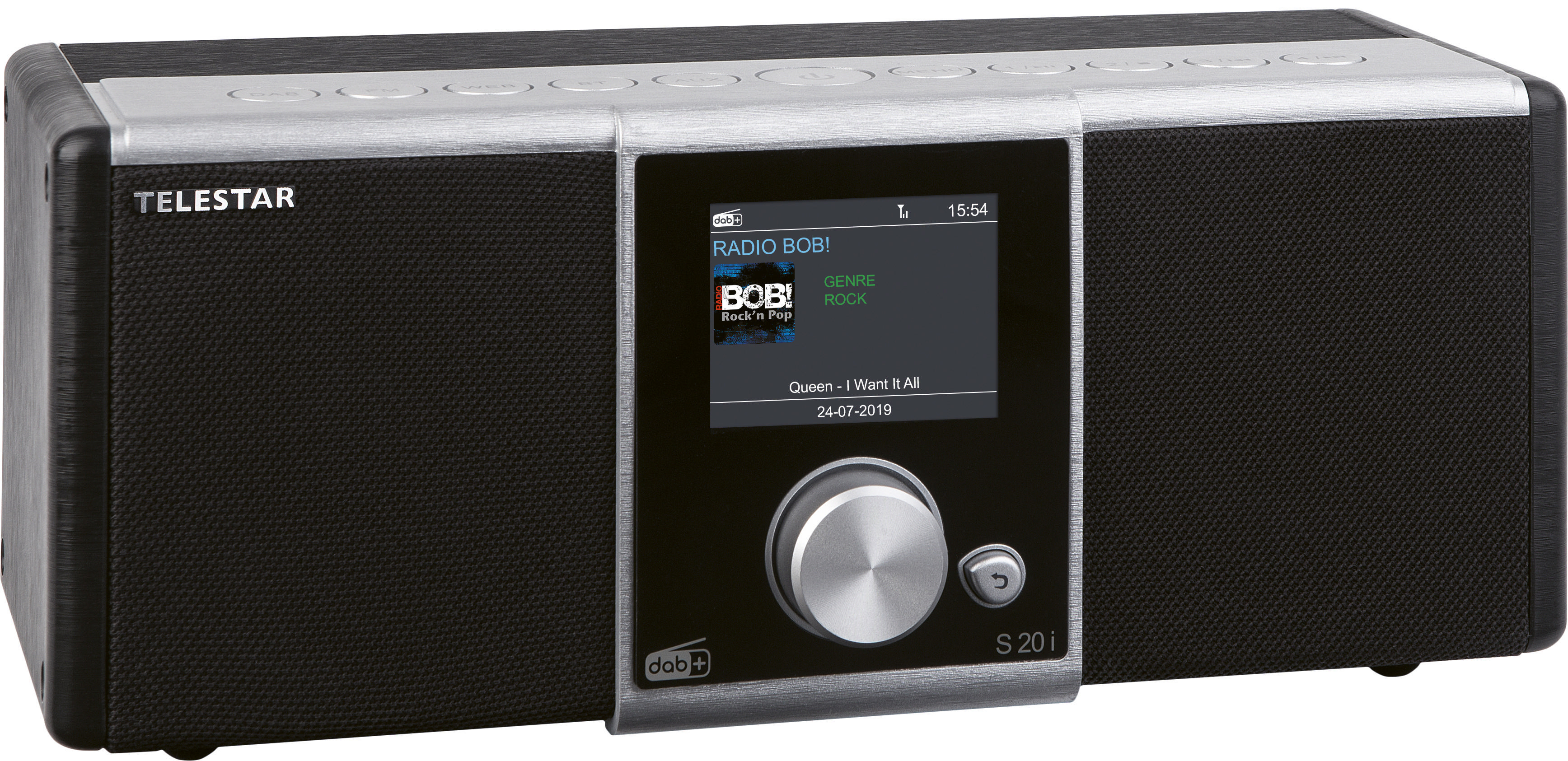 TELESTAR S20i  Multifunktionsradio, digital, DAB, DAB+, FM, Internet Radio, Bluetooth, Schwarz/Silber