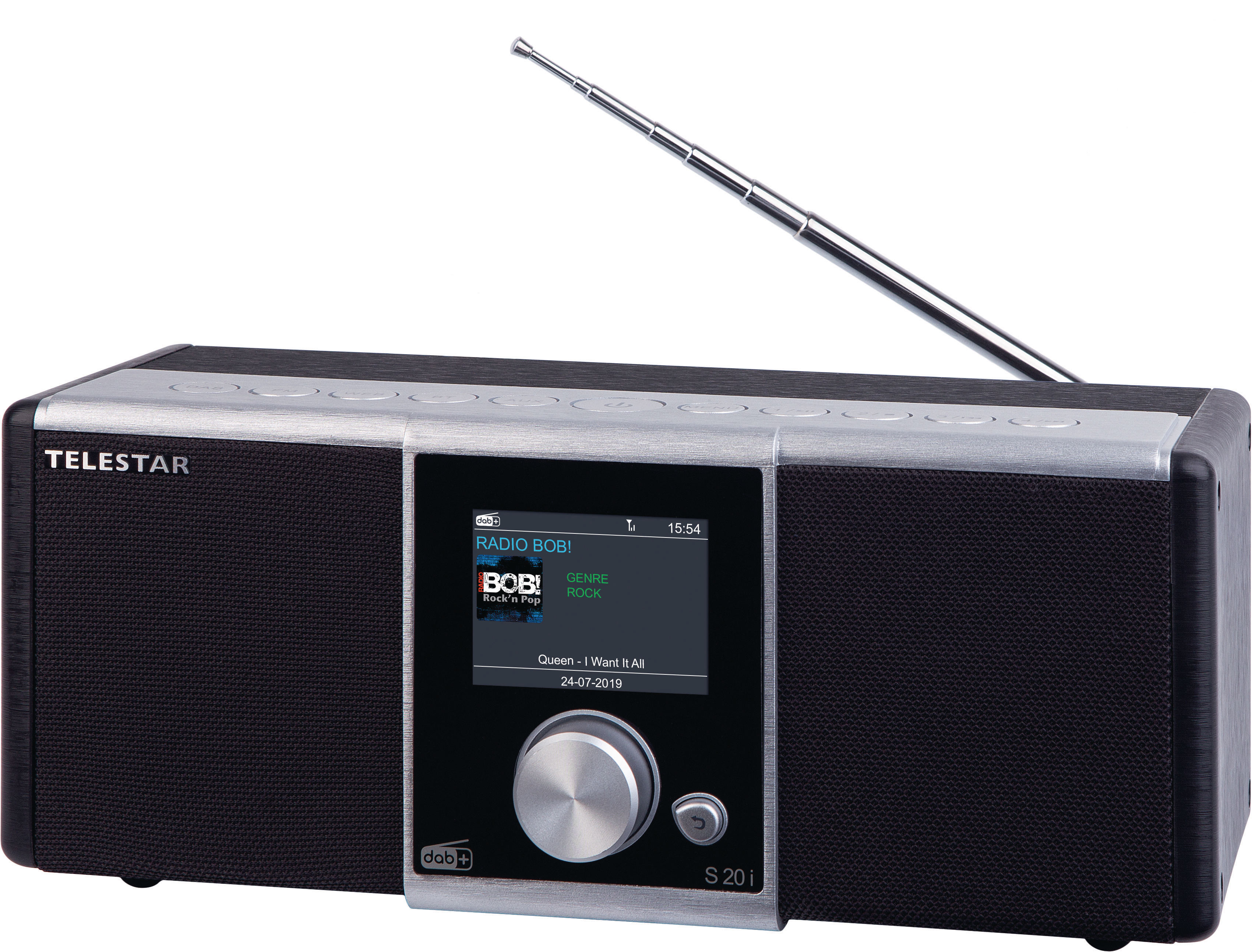 TELESTAR S20i  Multifunktionsradio, digital, DAB, DAB+, FM, Internet Radio, Bluetooth, Schwarz/Silber