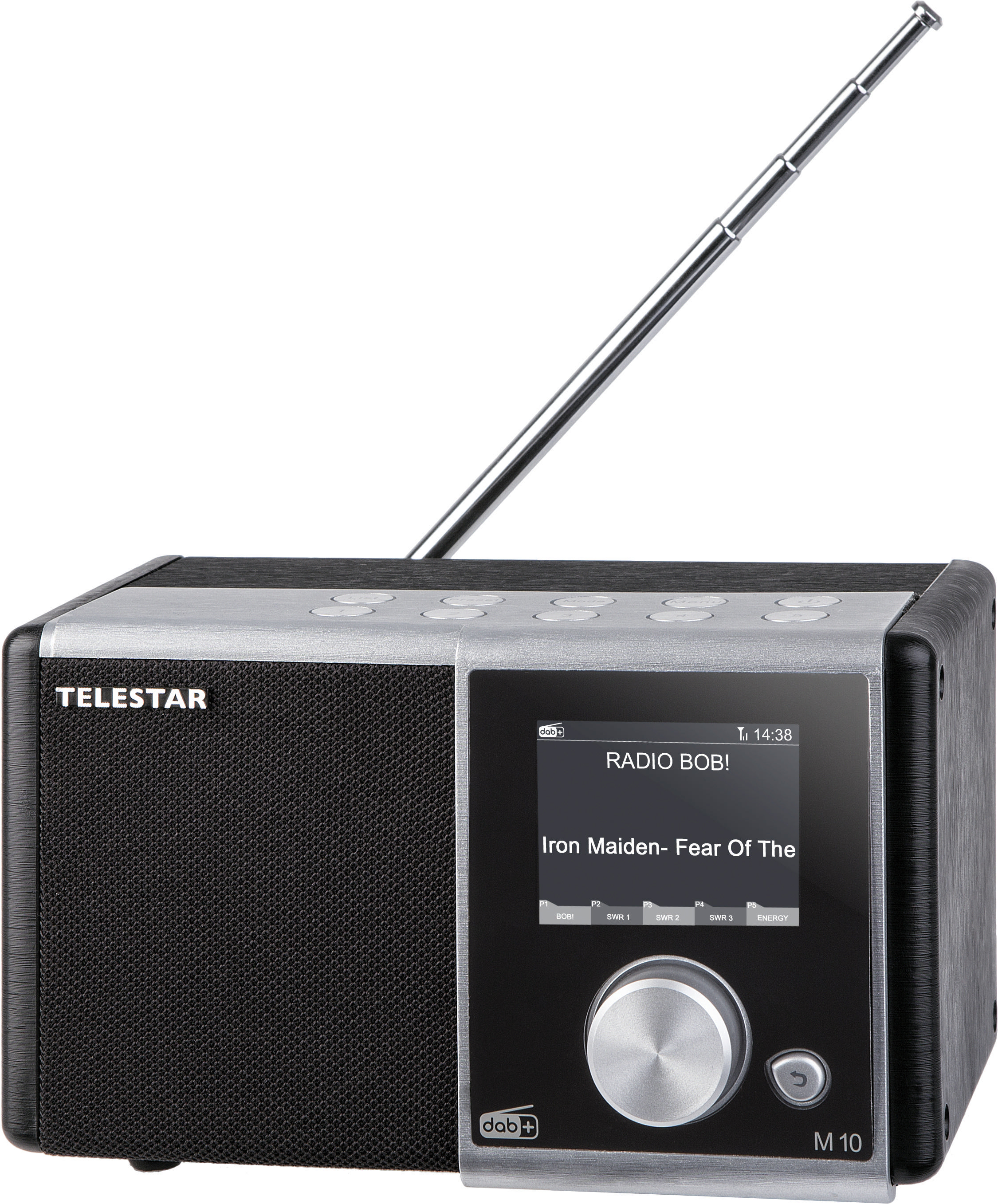 TELESTAR M10 DAB, digital, Radio, Schwarz/Silber DAB+ DAB+, FM