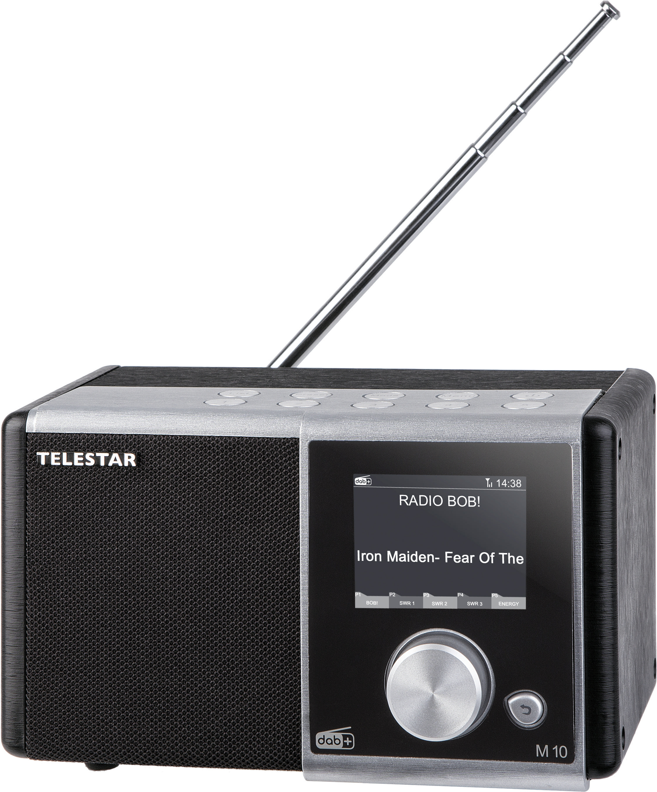TELESTAR M10 DAB+ Radio, digital, DAB, DAB+, FM, Schwarz/Silber
