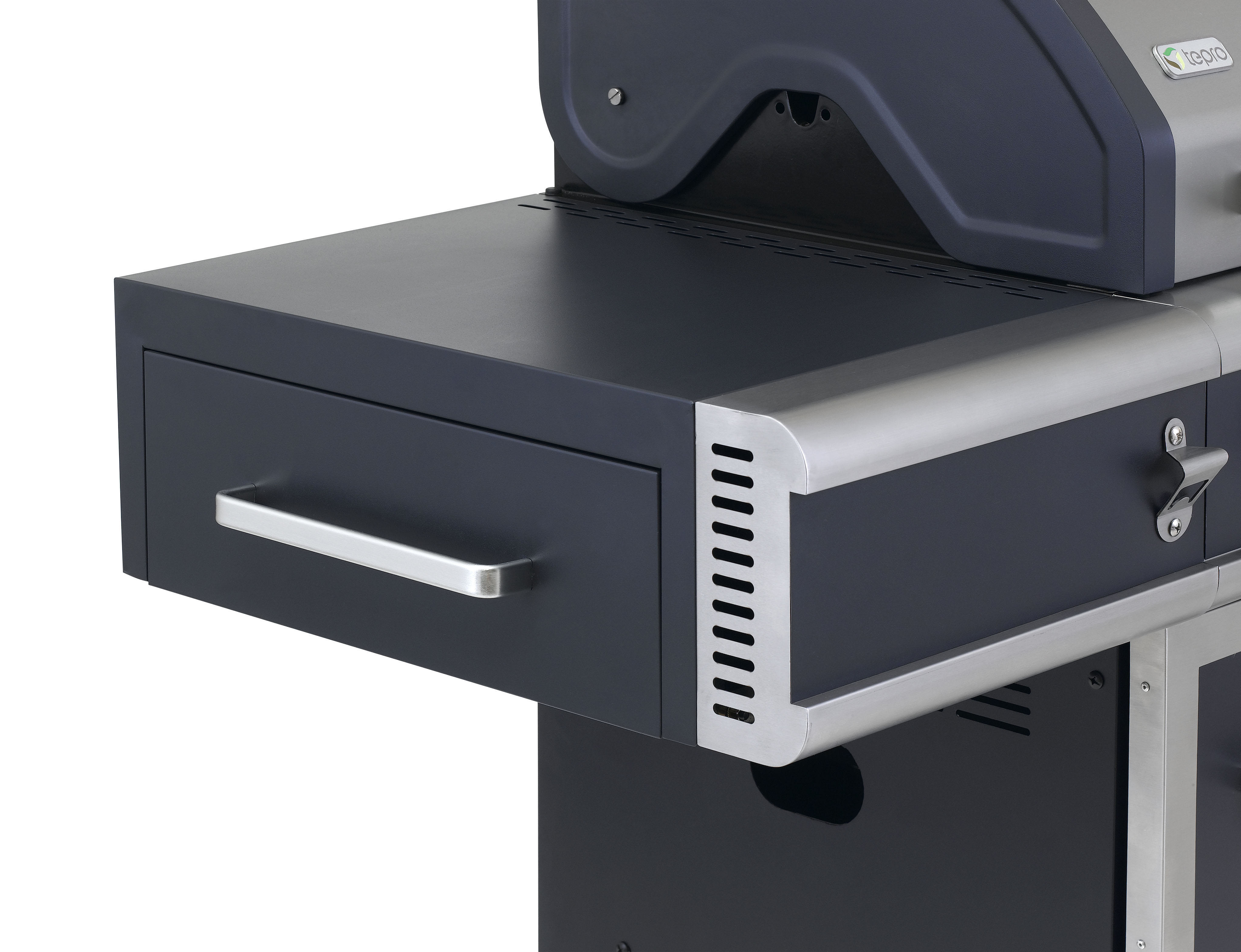 TEPRO 3175 Vancouver Gasgrill, Dunkelblau/Edelstahl (16900 Watt)