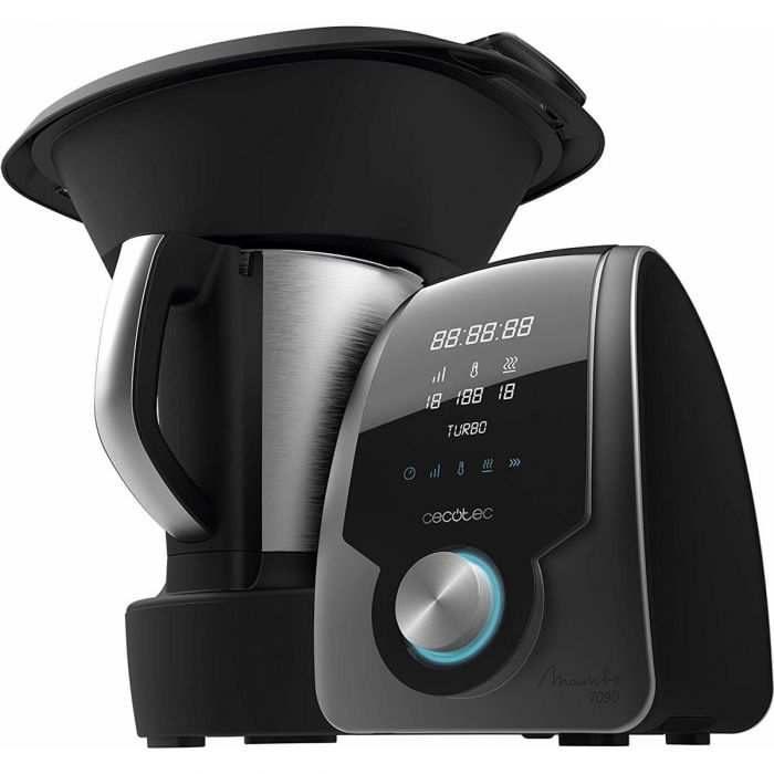 Robot de cocina - Cecotec Mambo 7090, 1700 W, 3.3 litros, 30 funciones, Acero Inoxidable, Negro