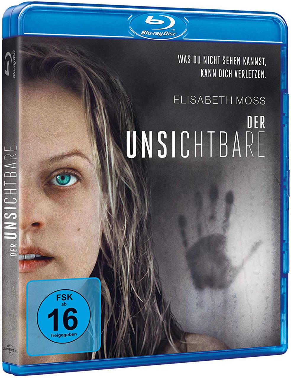 Der Unsichtbare DVD-Hülle mit Frauengesicht und Handabdruck.