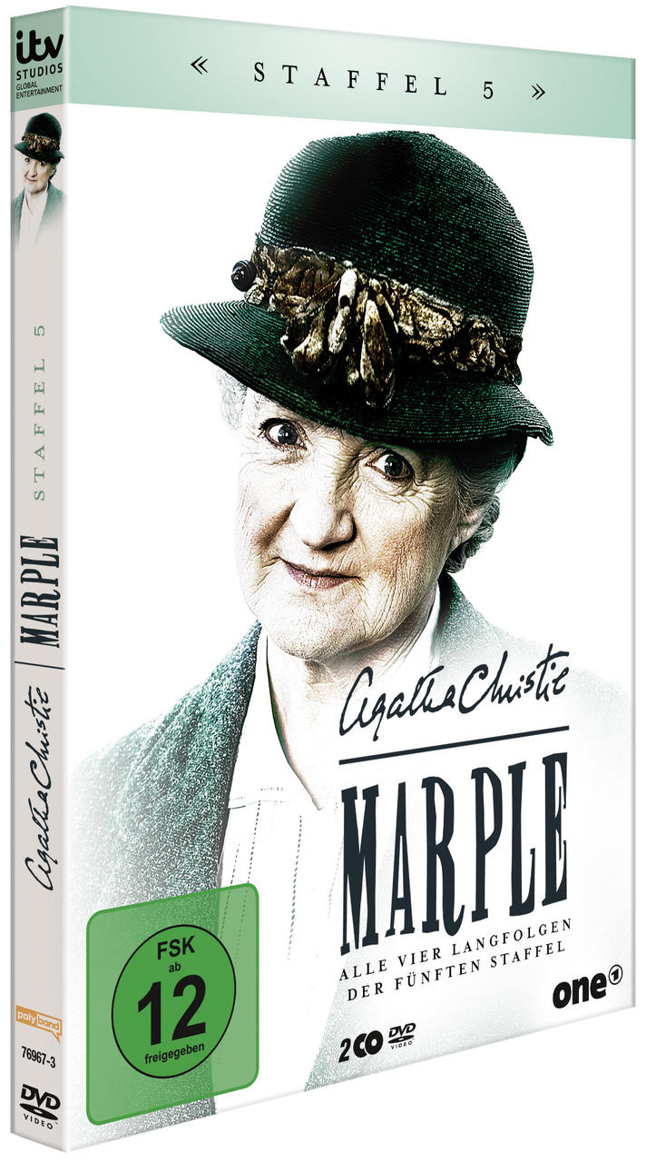 DVD-Box-Set von Agatha Christies Marple, mit einem Bild einer Frau.