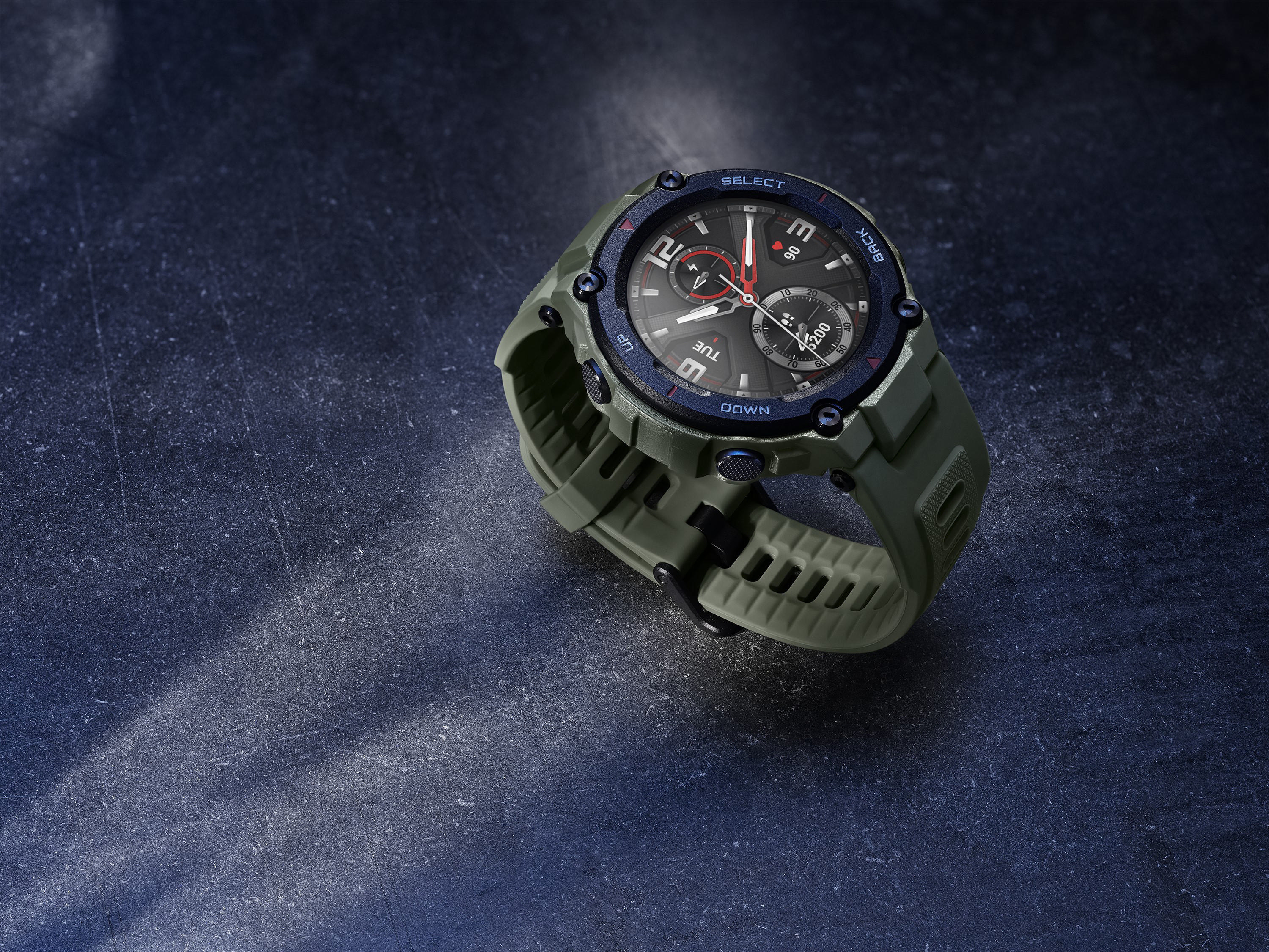 AMAZFIT T-Rex Smartwatch Polymer Silikon, 78 mm + 123 mm, Army Green