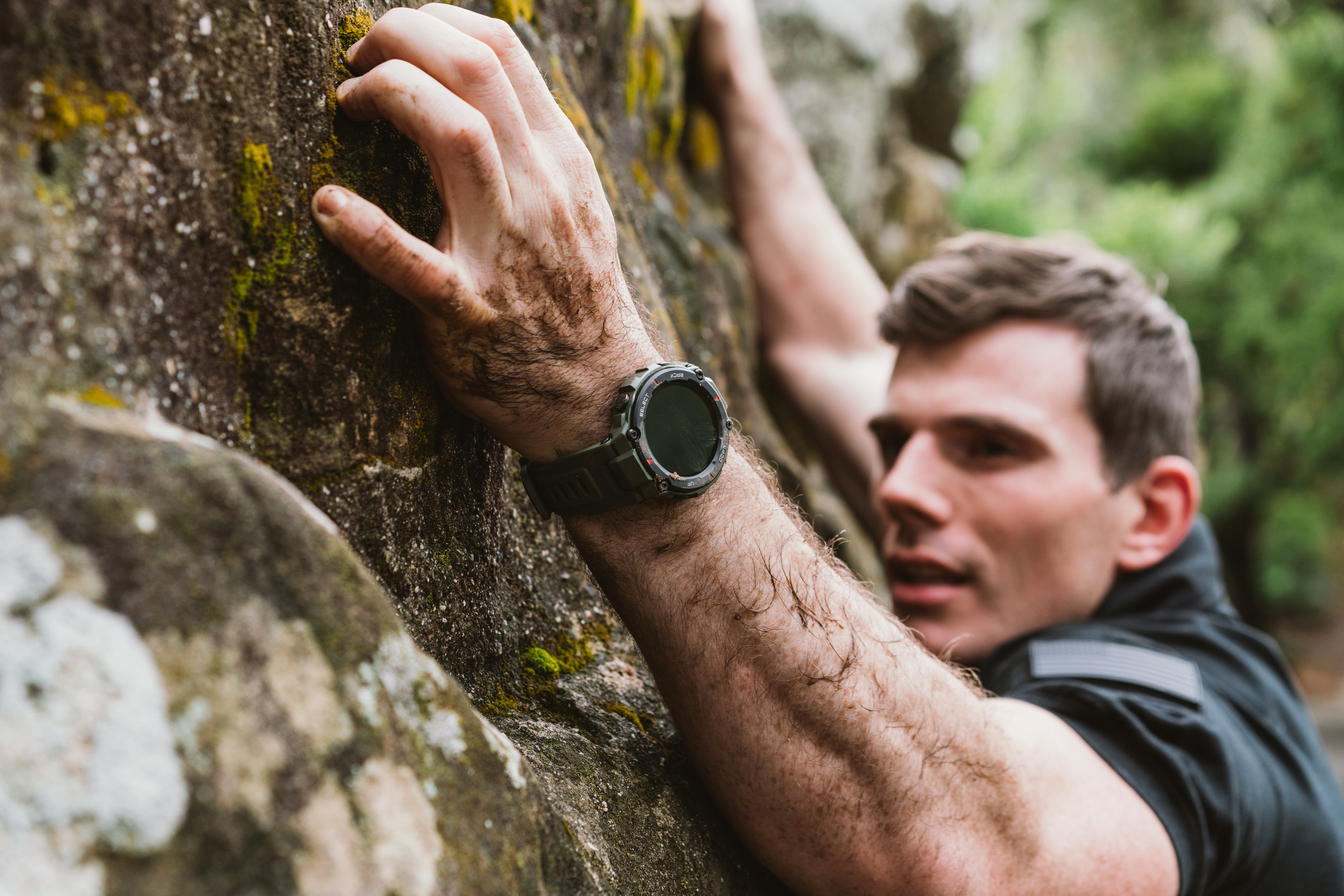 AMAZFIT T-Rex Smartwatch Polymer Silikon, 78 mm + 123 mm, Army Green