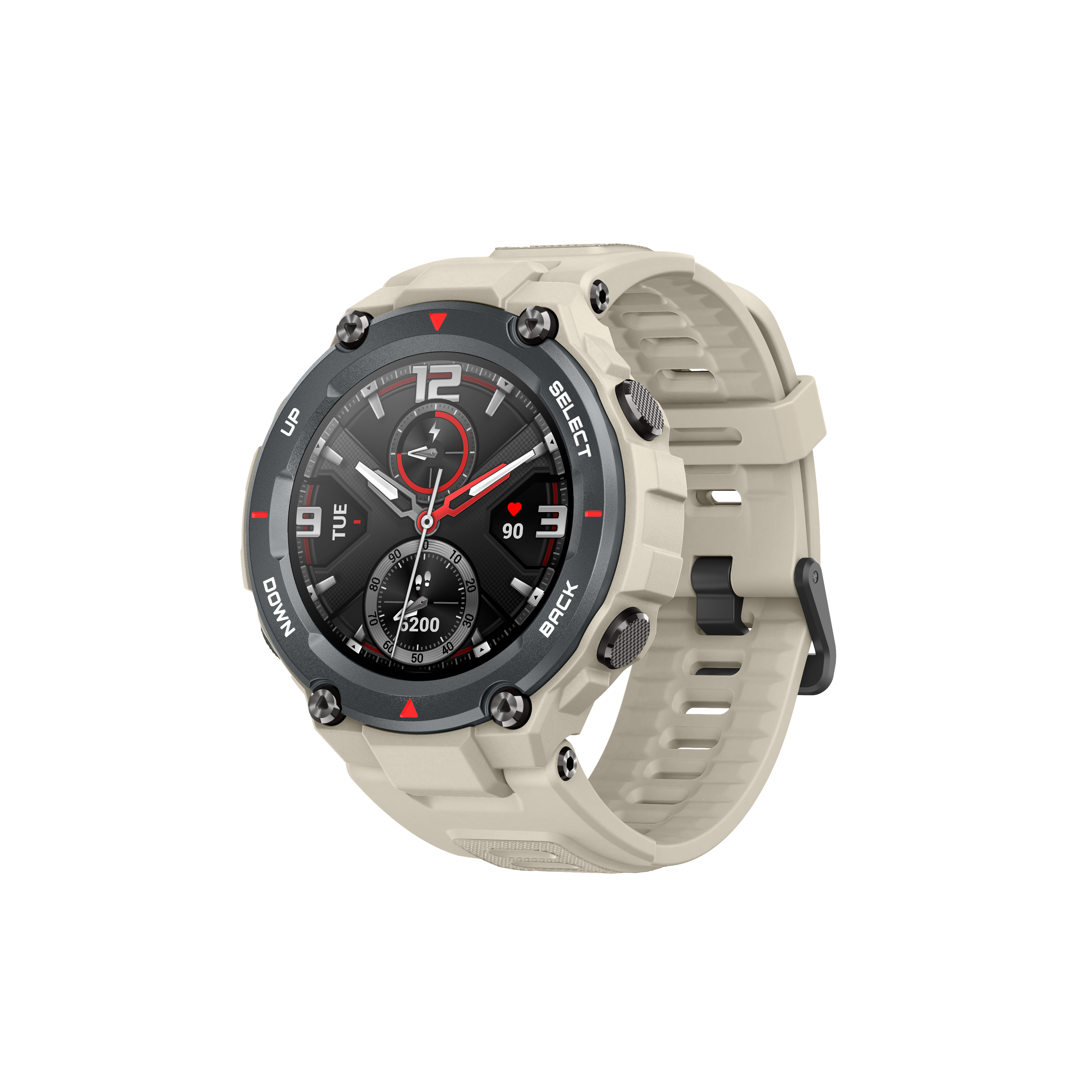 AMAZFIT T-Rex Smartwatch Polymer Silikon, 78 mm + 123 mm, Rex Khaki