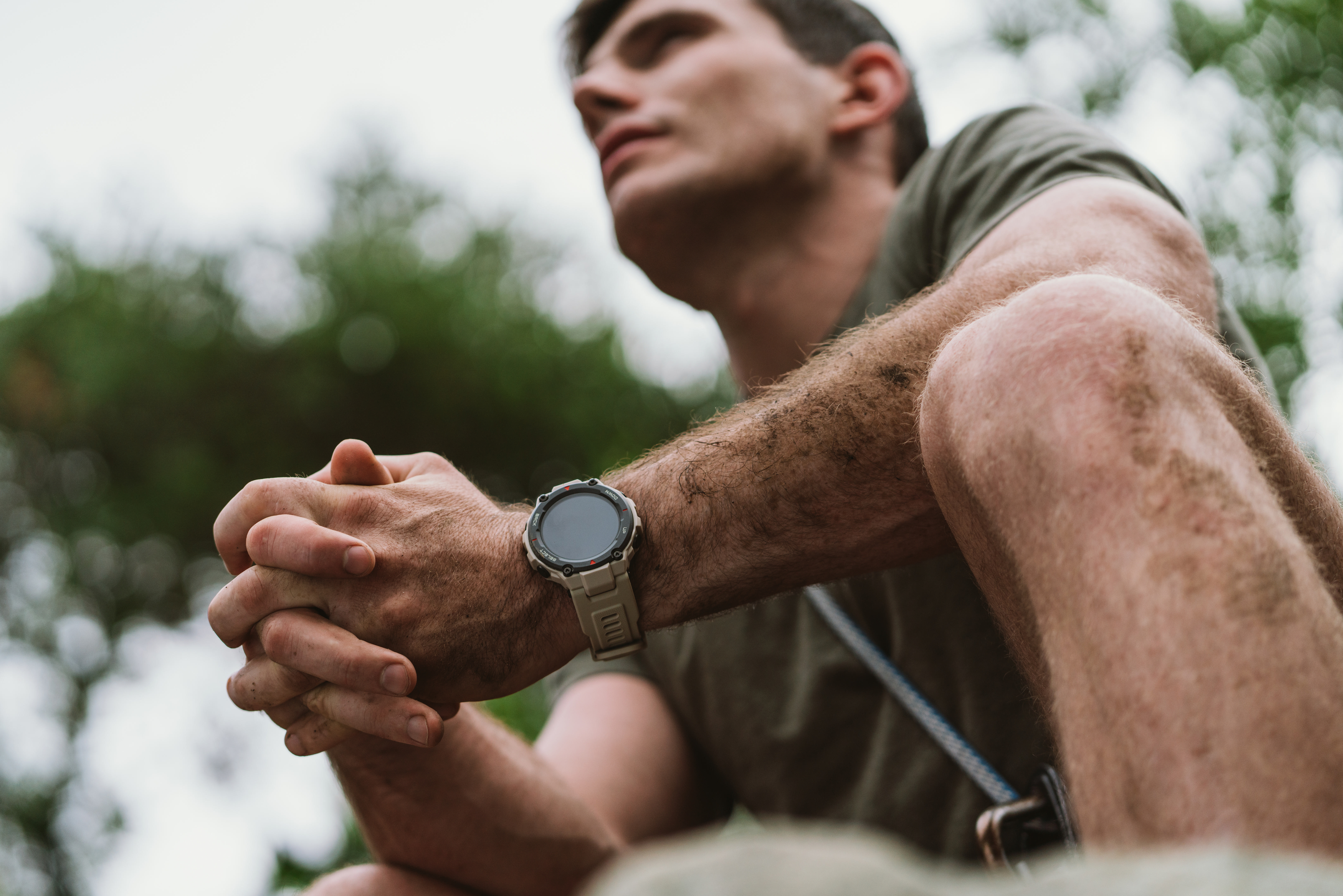 AMAZFIT T-Rex Smartwatch Polymer Silikon, 78 mm + 123 mm, Rex Khaki