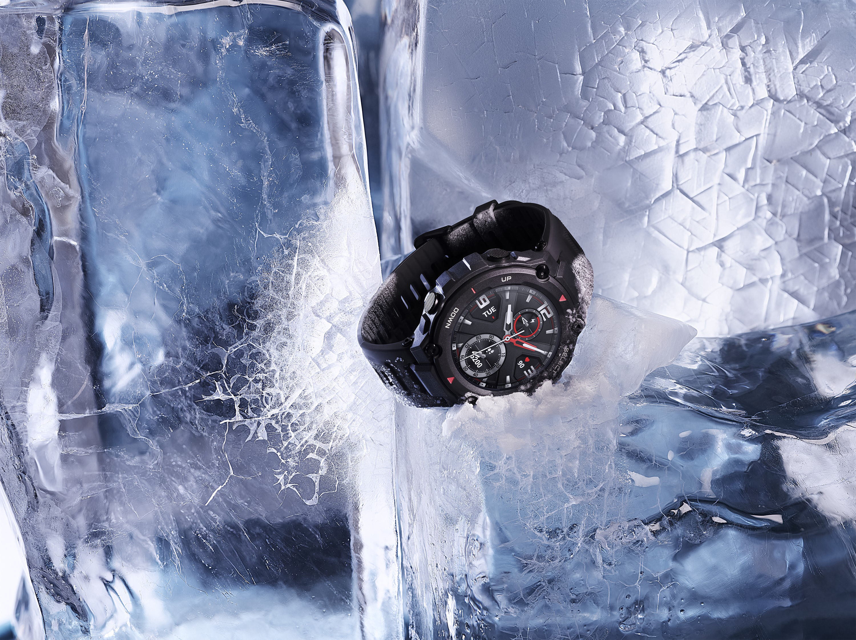 AMAZFIT T-Rex Smartwatch Polymer Silikon, 78 mm + 123 mm, Rock Black