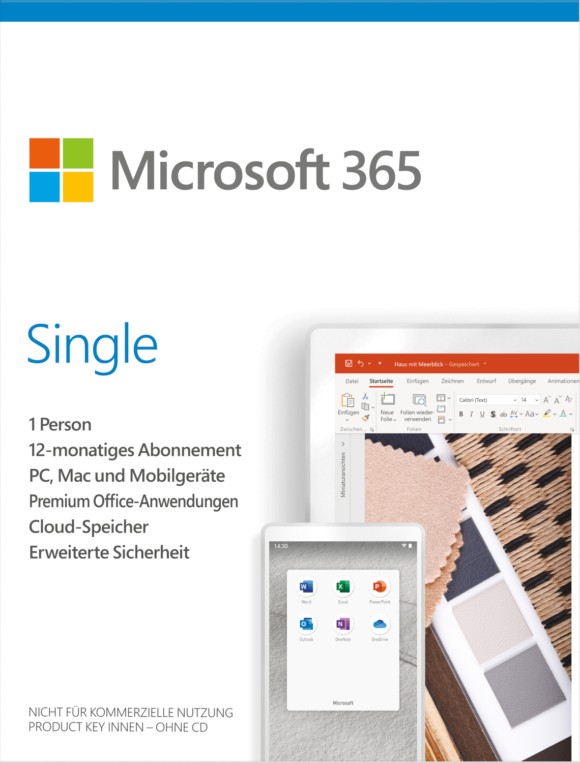 Microsoft 365 Personnel GER 12 mois (+3 mois extra si acheté ensemble avec un laptop*)