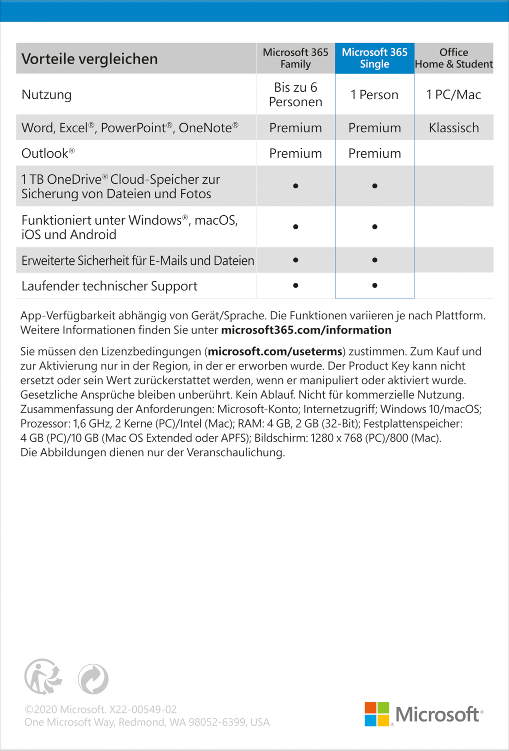Microsoft 365 Personnel GER 12 mois (+3 mois extra si acheté ensemble avec un laptop*)