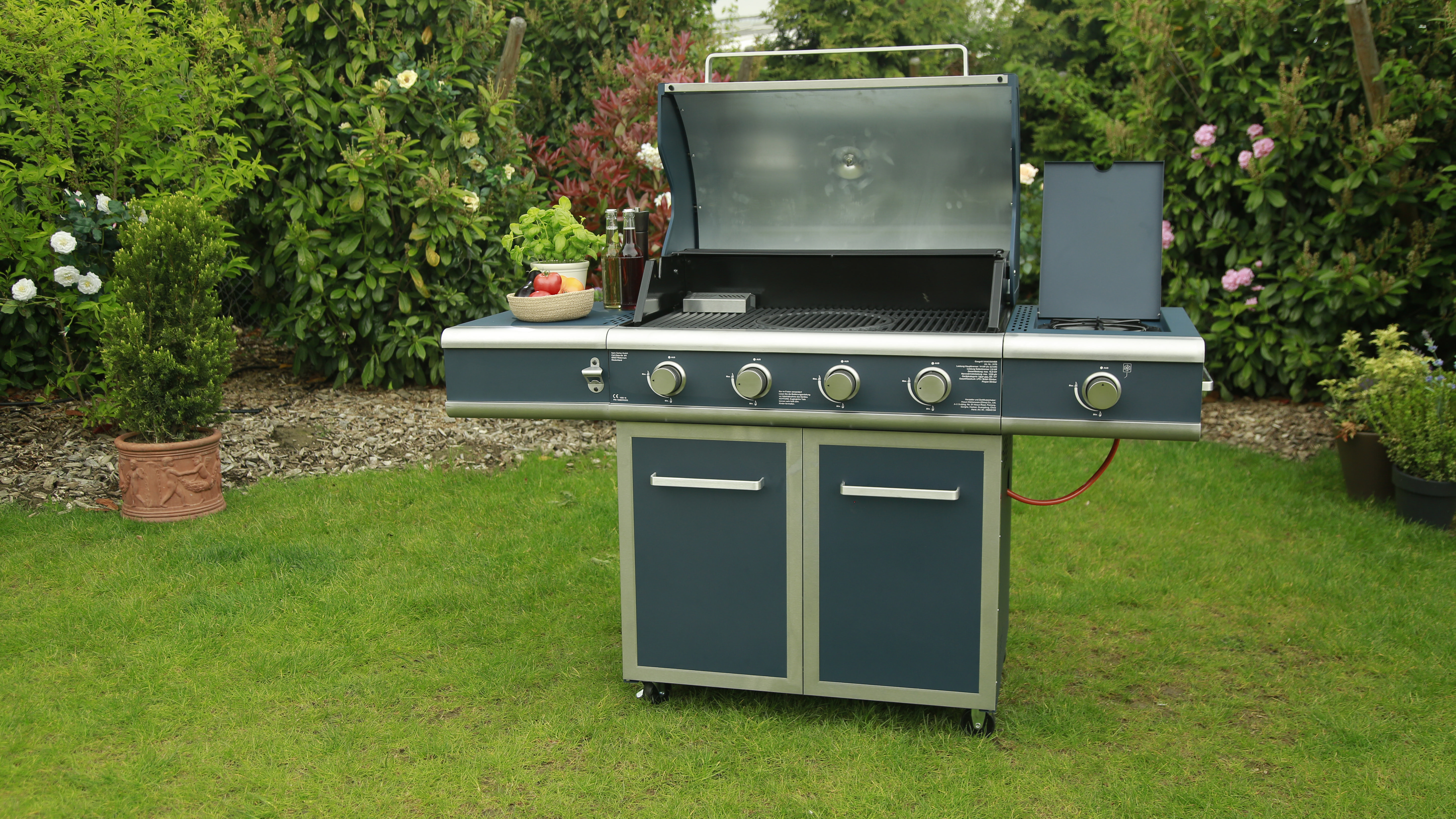 TEPRO 3175 Vancouver Gasgrill, Dunkelblau/Edelstahl (16900 Watt)