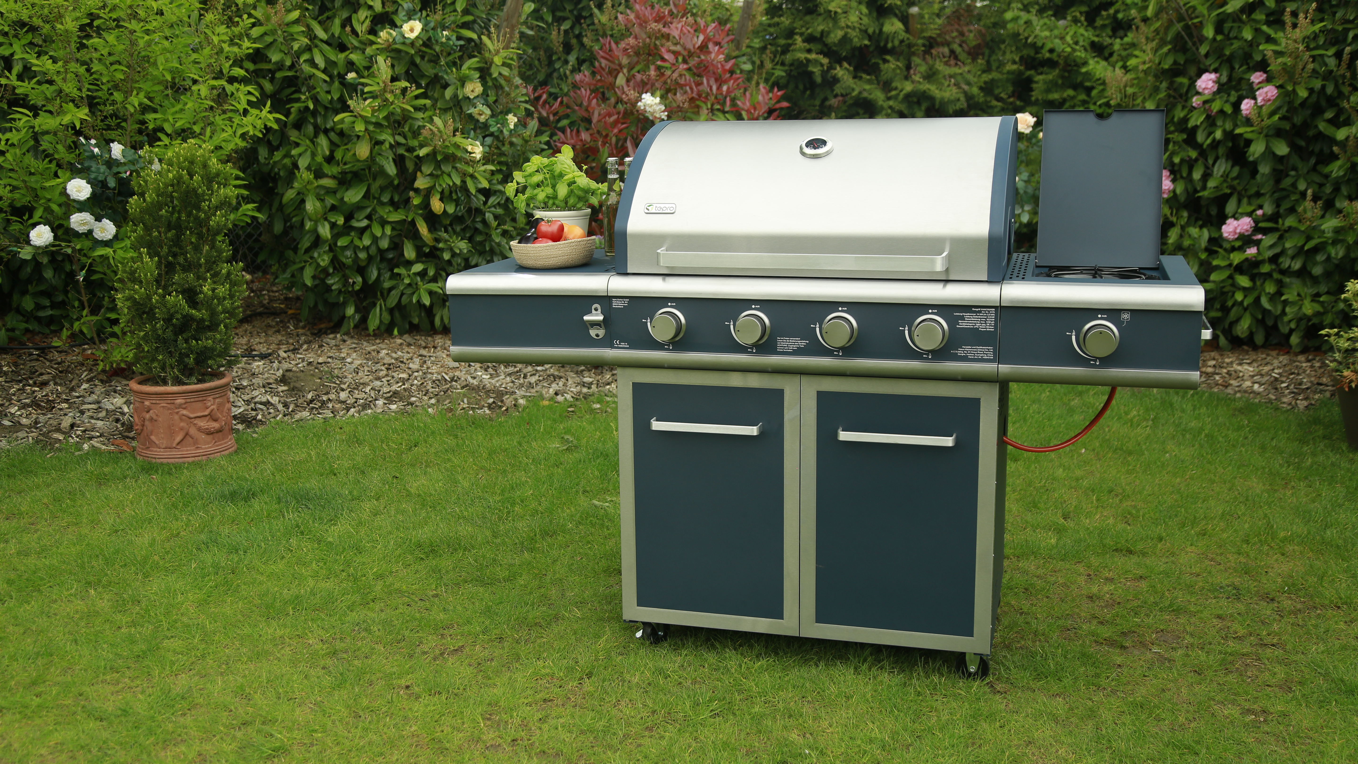 TEPRO 3175 Vancouver Gasgrill, Dunkelblau/Edelstahl (16900 Watt)