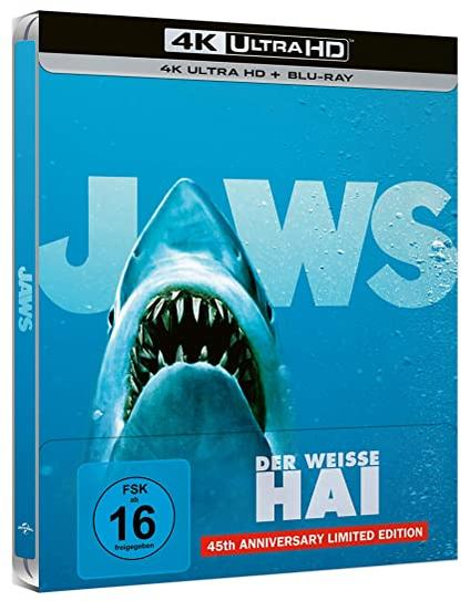 Der weiße Hai - 4K UHD -  limitiertes Steelbook  4K Ultra HD Blu-ray + Blu-ray