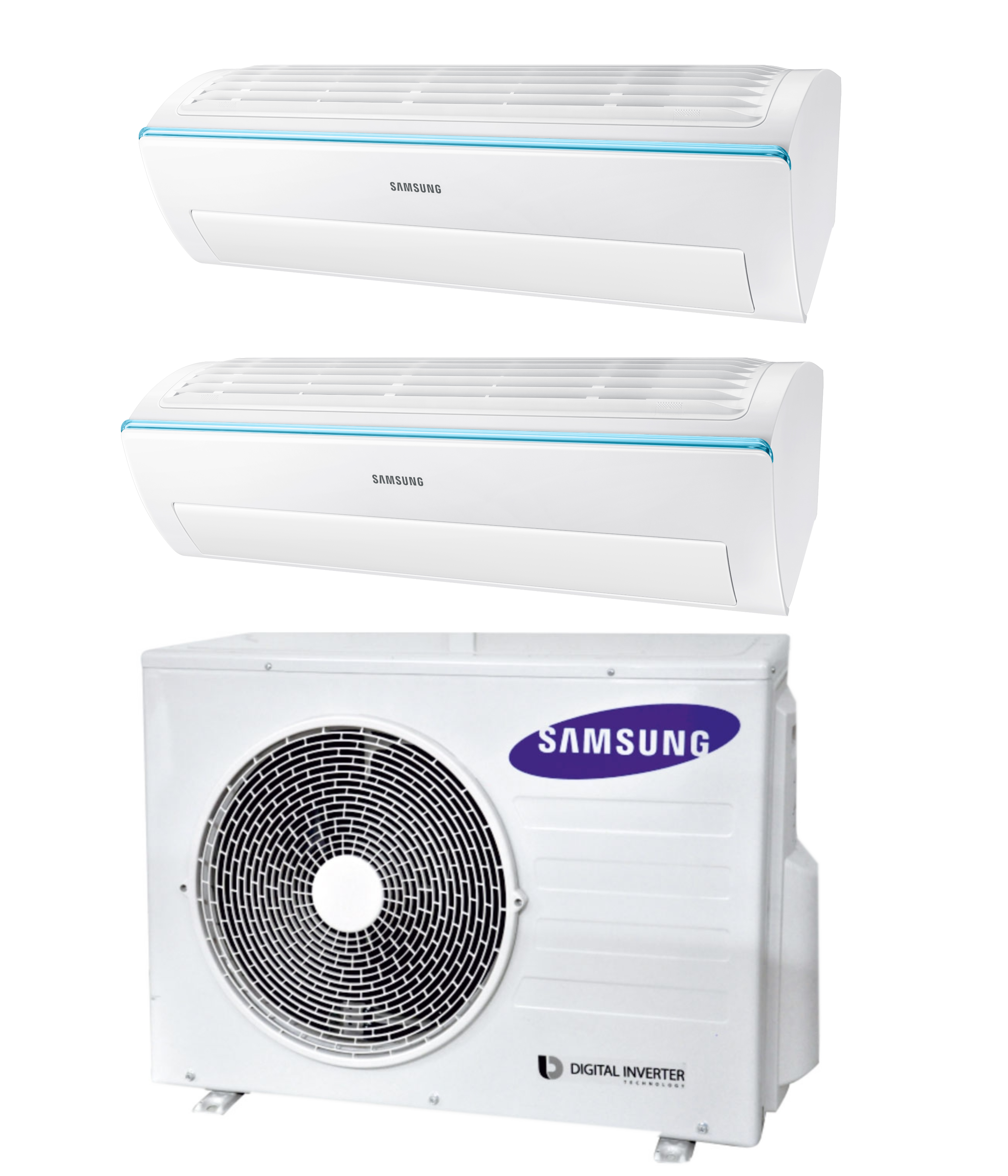 SAMSUNG Duo Split Klimagerät Etesia Eco mit intergiertem WIFI (inkl. Lieferung + Montage) Klimagerät (A+++, 40 m², )