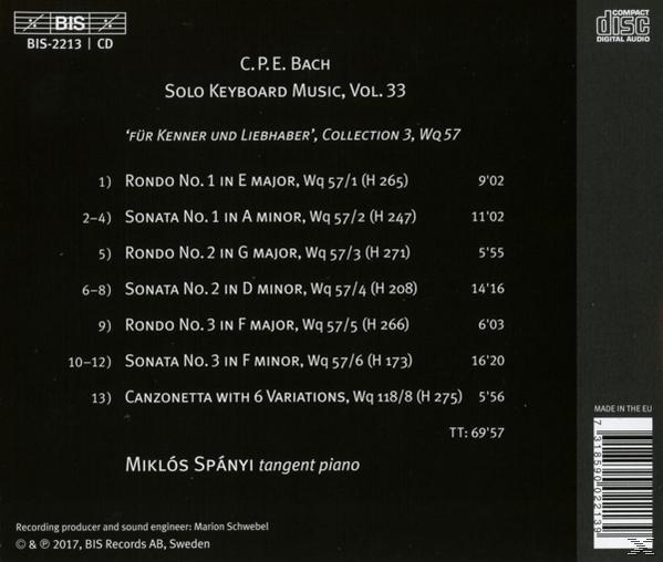 Miklos Spanyi - Solo-Klavierwerke vol.33  - (CD)
