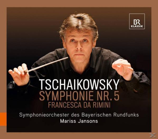 Albumcover: Dirigent mit Taktstock, Text: Tschaikowsky, Sinfonie Nr. 5.