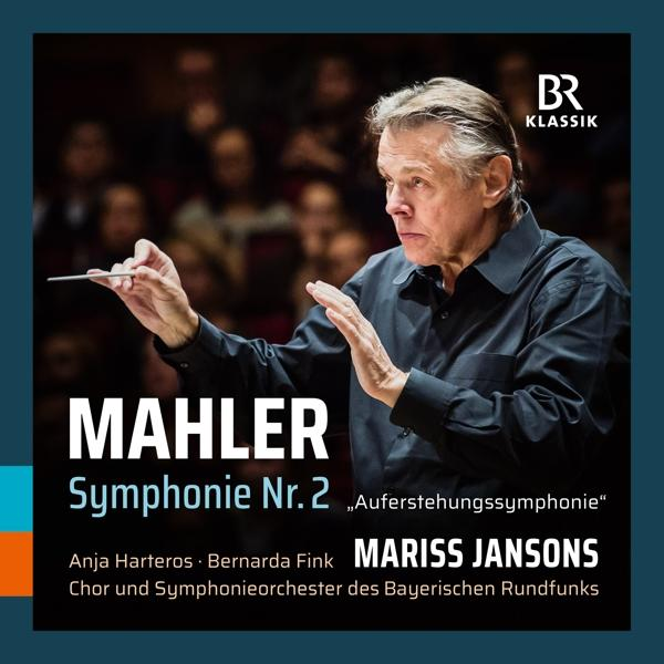 Albumcover. Ein Dirigent mit Taktstock, nach links gewandt. Text: Mahler, Sinfonie Nr. 2.