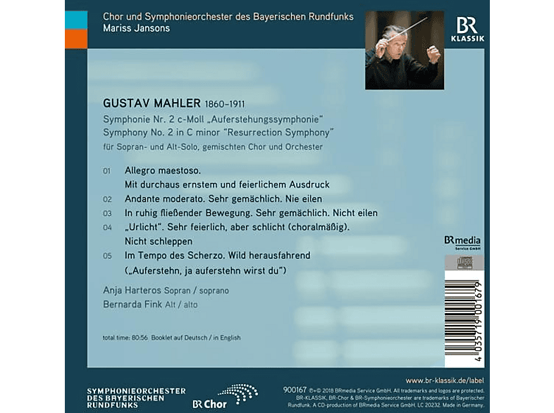 Thumbnail - Harteros/Fink/Jansons/Chor & SO d.BR - Sinfonie 2 "AuferstehungsSinfonie" (CD)
