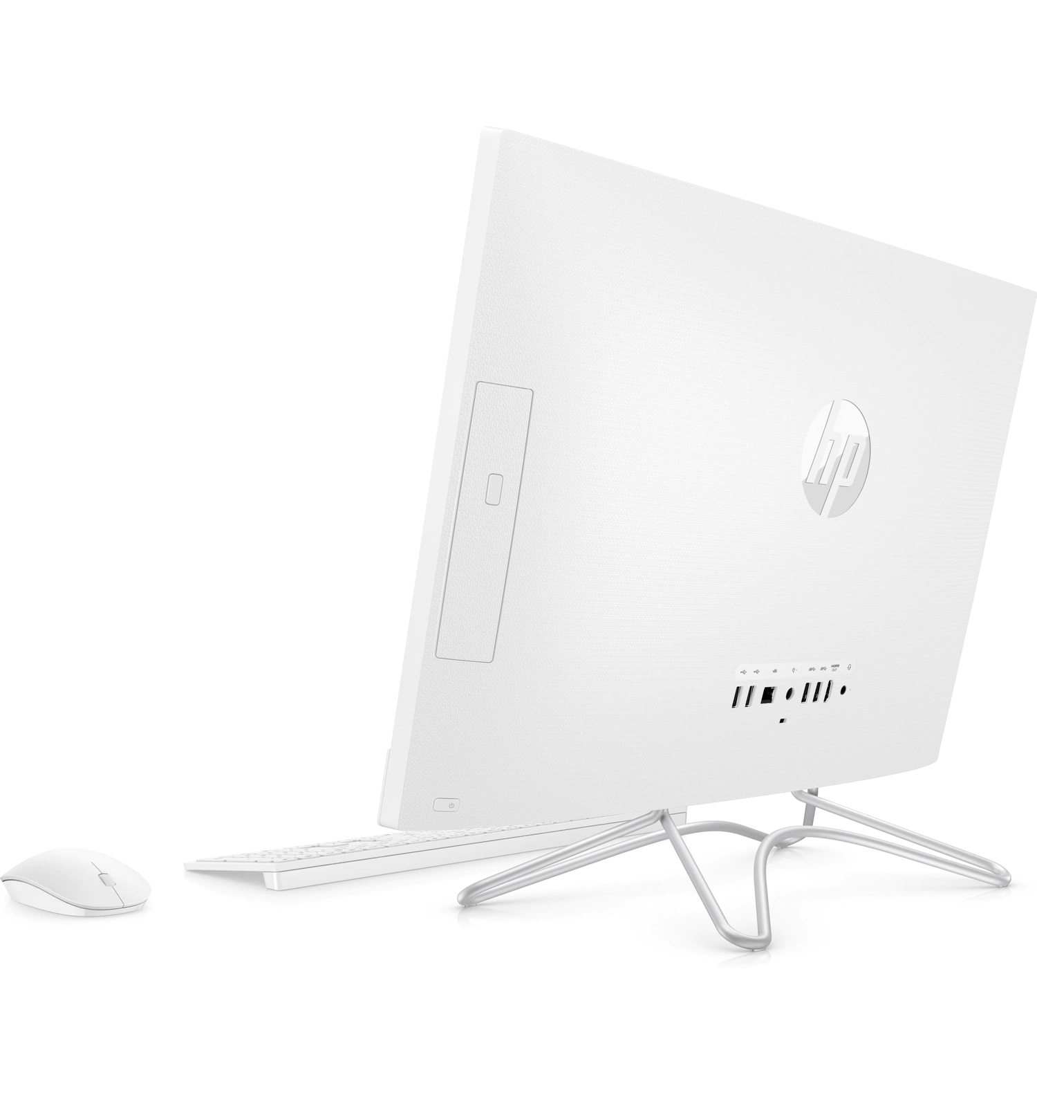 All in One - HP 24-f0095ns, 23.8" FHD, Intel® Celeron® J4005, 8 GB RAM, 256 GB SSD, FreeDOS, Blanco